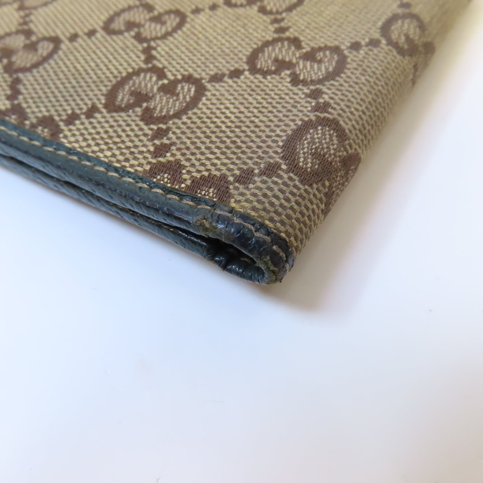 GUCCI 帆布Wallet錢包啡色/綠色