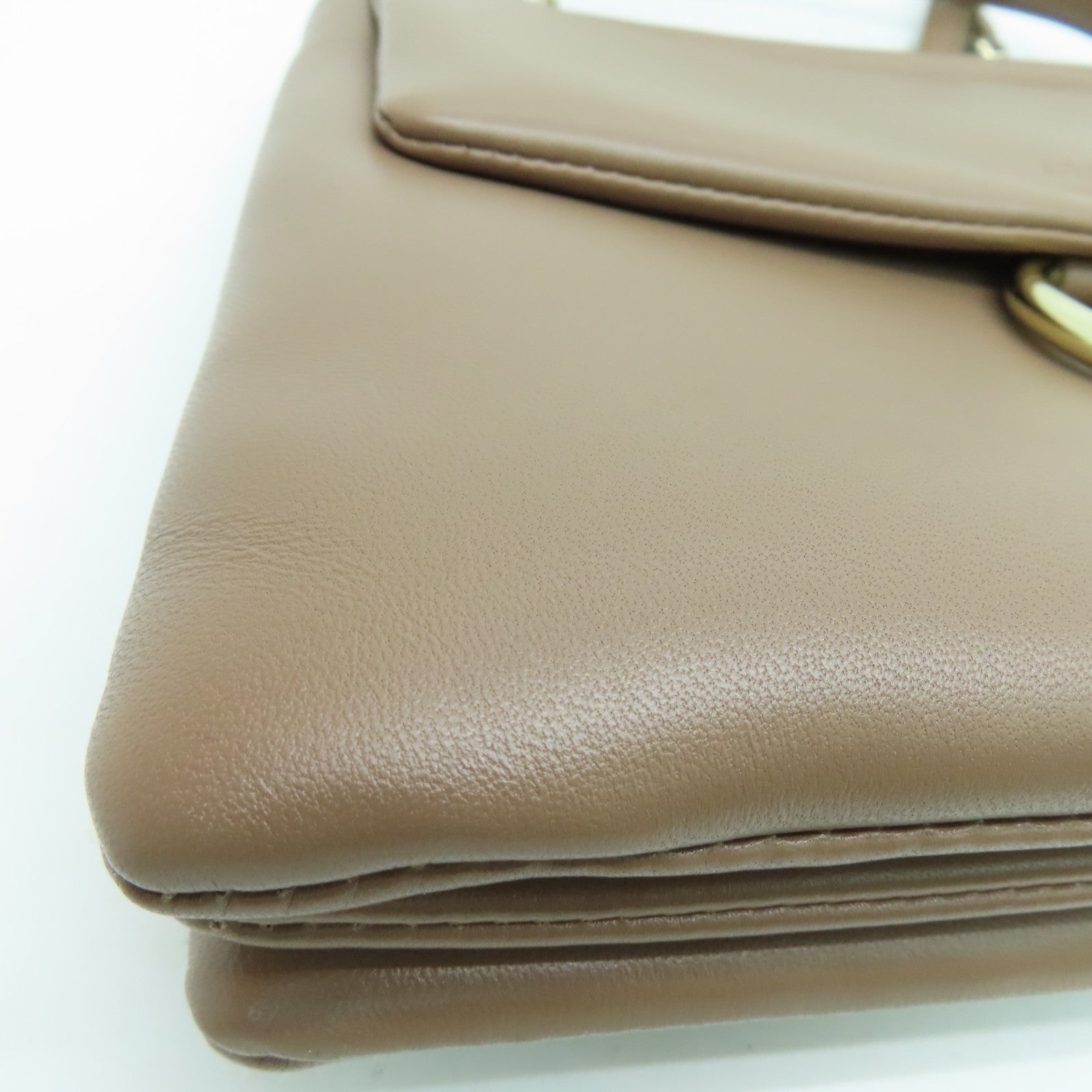 Chloe 羊皮皮革Faye 2way Shoulder Bag金扣手挽肩背两用袋浅褐色