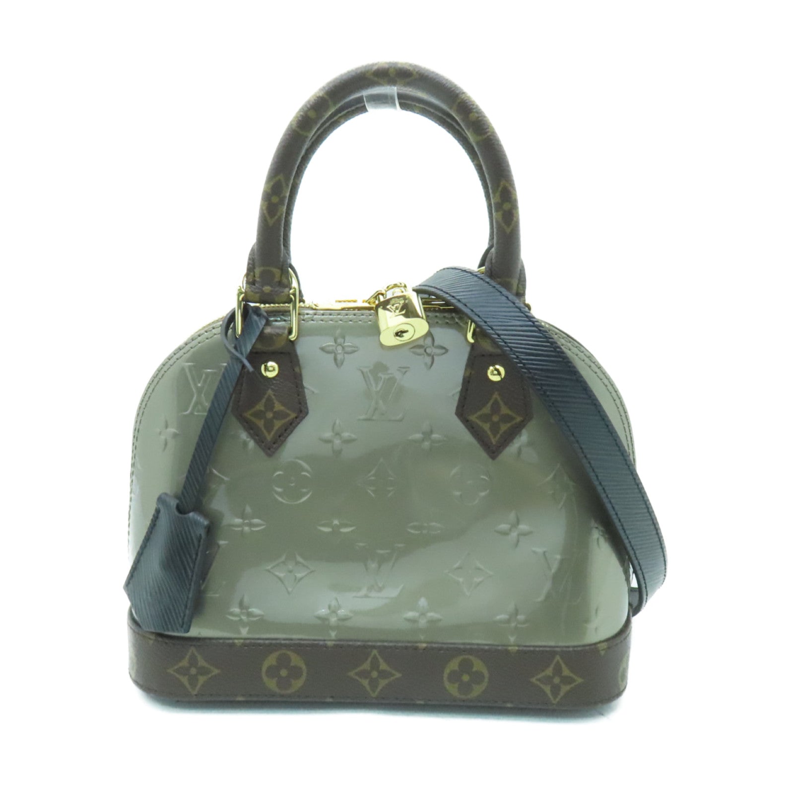 LOUIS VUITTON Vernis Alma BB金扣手挽肩背兩用袋青銅色