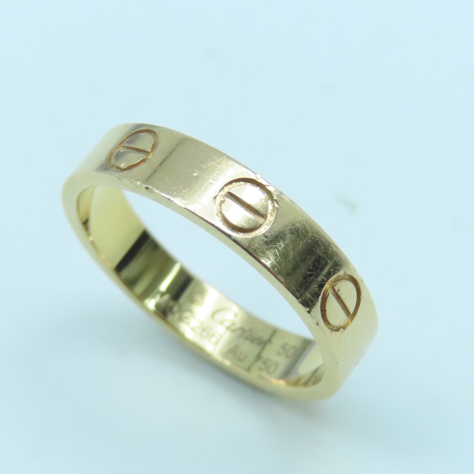 CARTIER 18K玫瑰金Mini Love Ring戒指#50 US#5