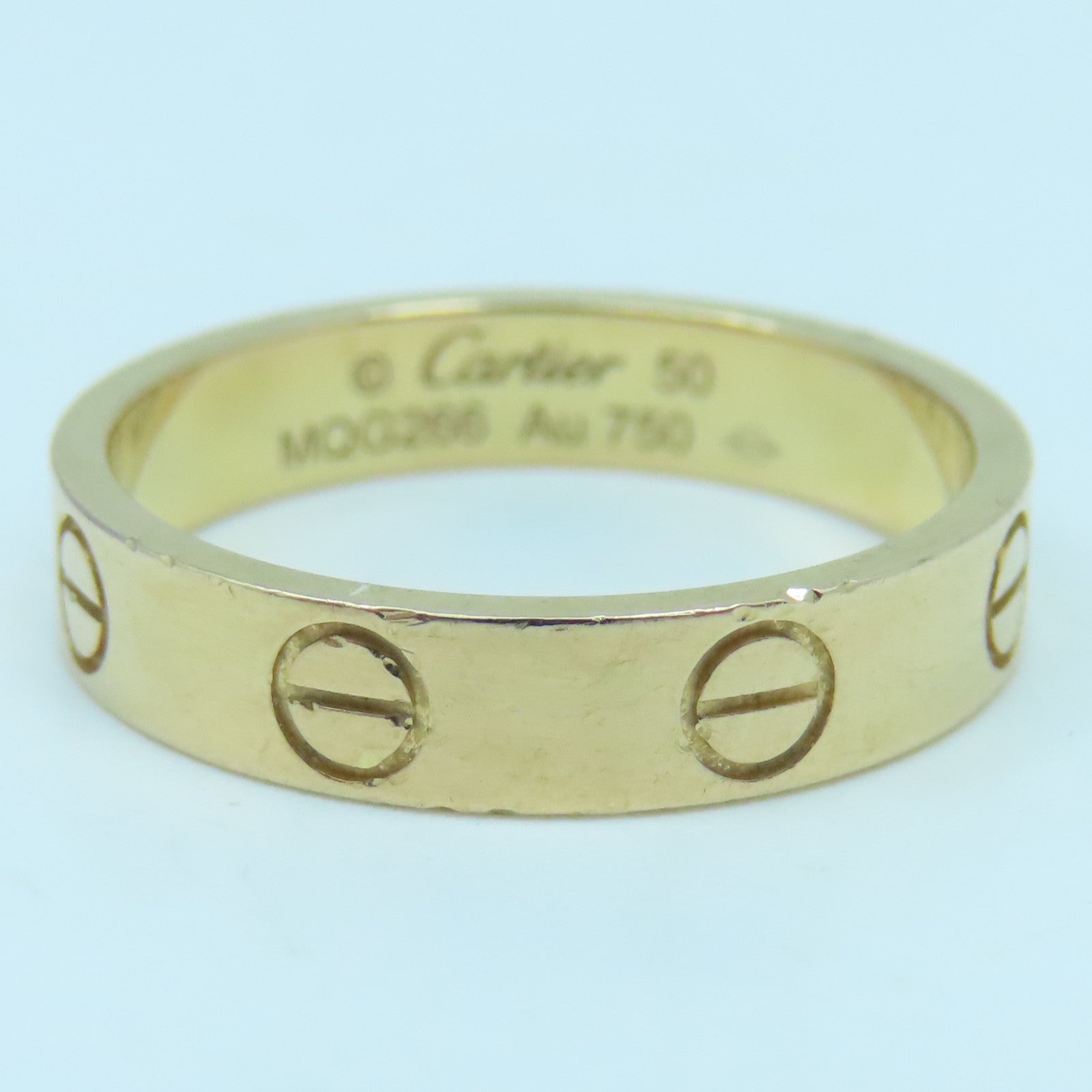 CARTIER 18K玫瑰金Mini Love Ring戒指#50 US#5