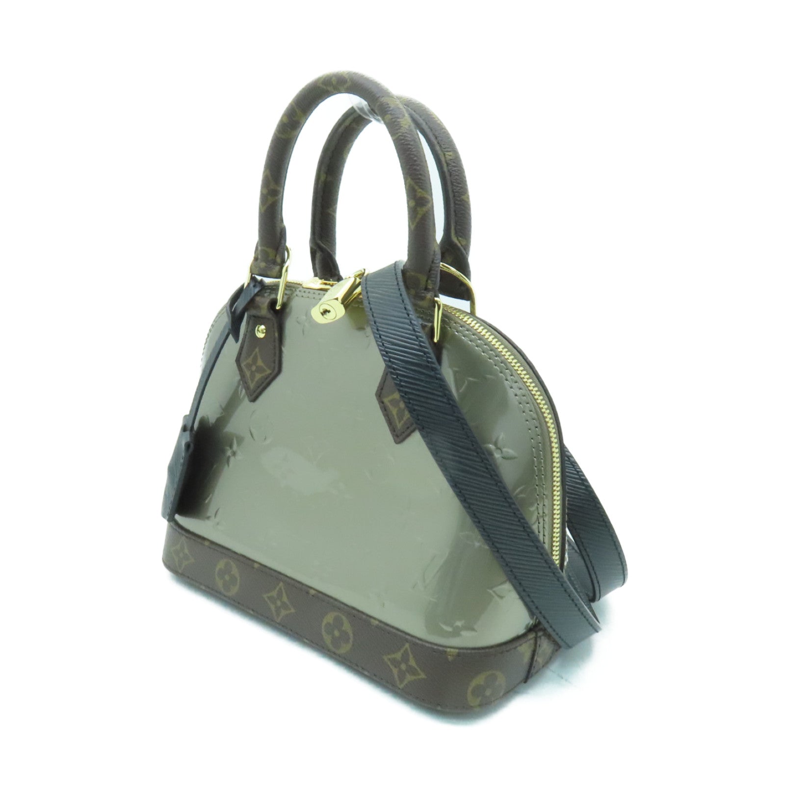 LOUIS VUITTON Vernis Alma BB金扣手挽肩背兩用袋青銅色
