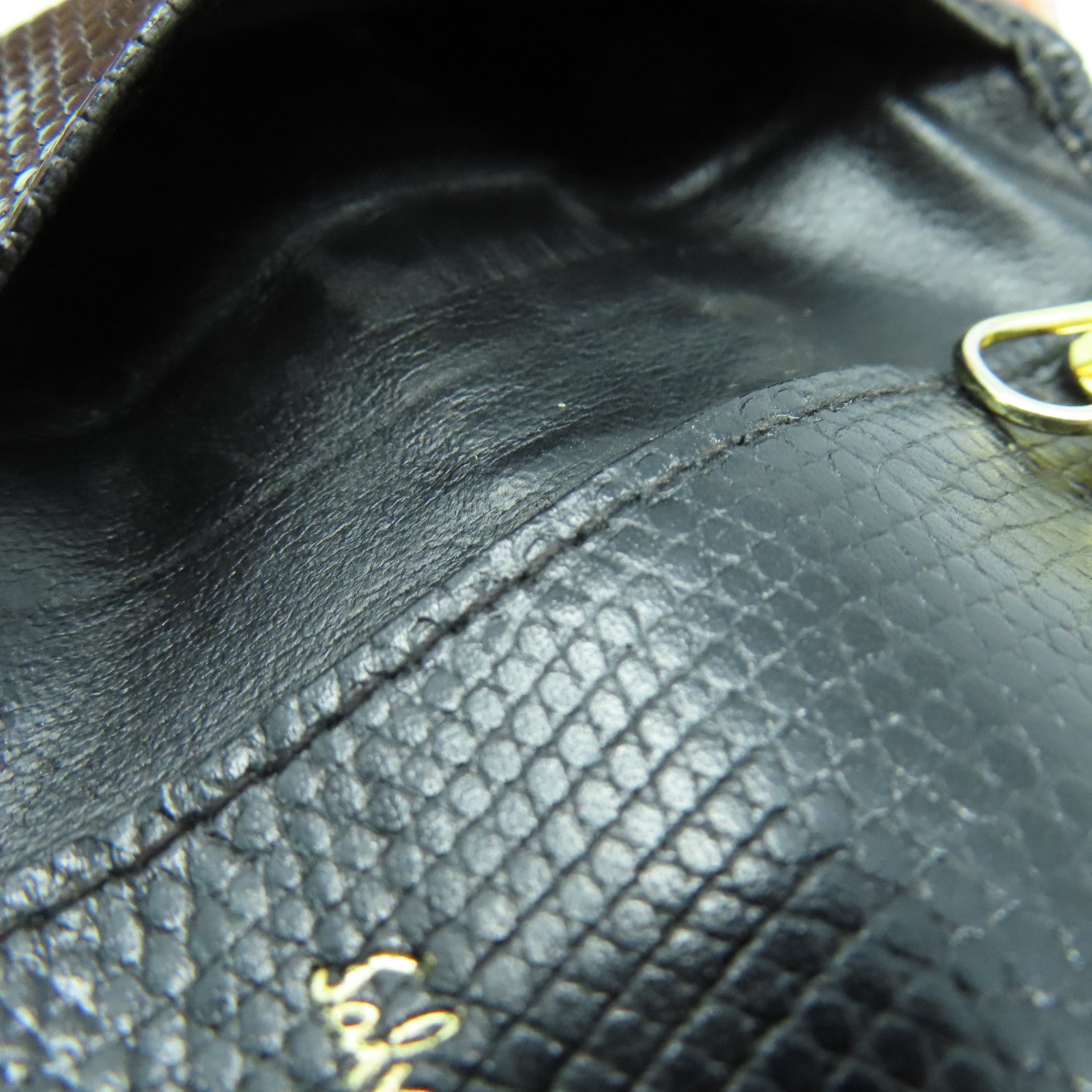 Salvatore Ferragamo 牛皮皮革Key Case金扣鎖匙包黑色