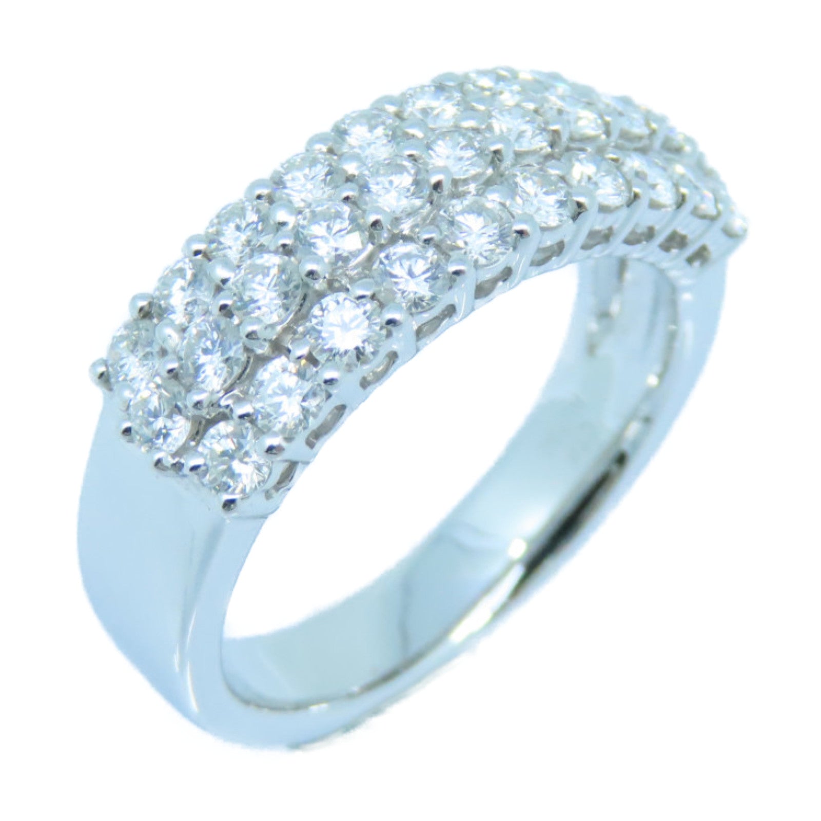 JEWELRY 18K White Gold Diamond Ring 1.00ct Diamond Ring US#6