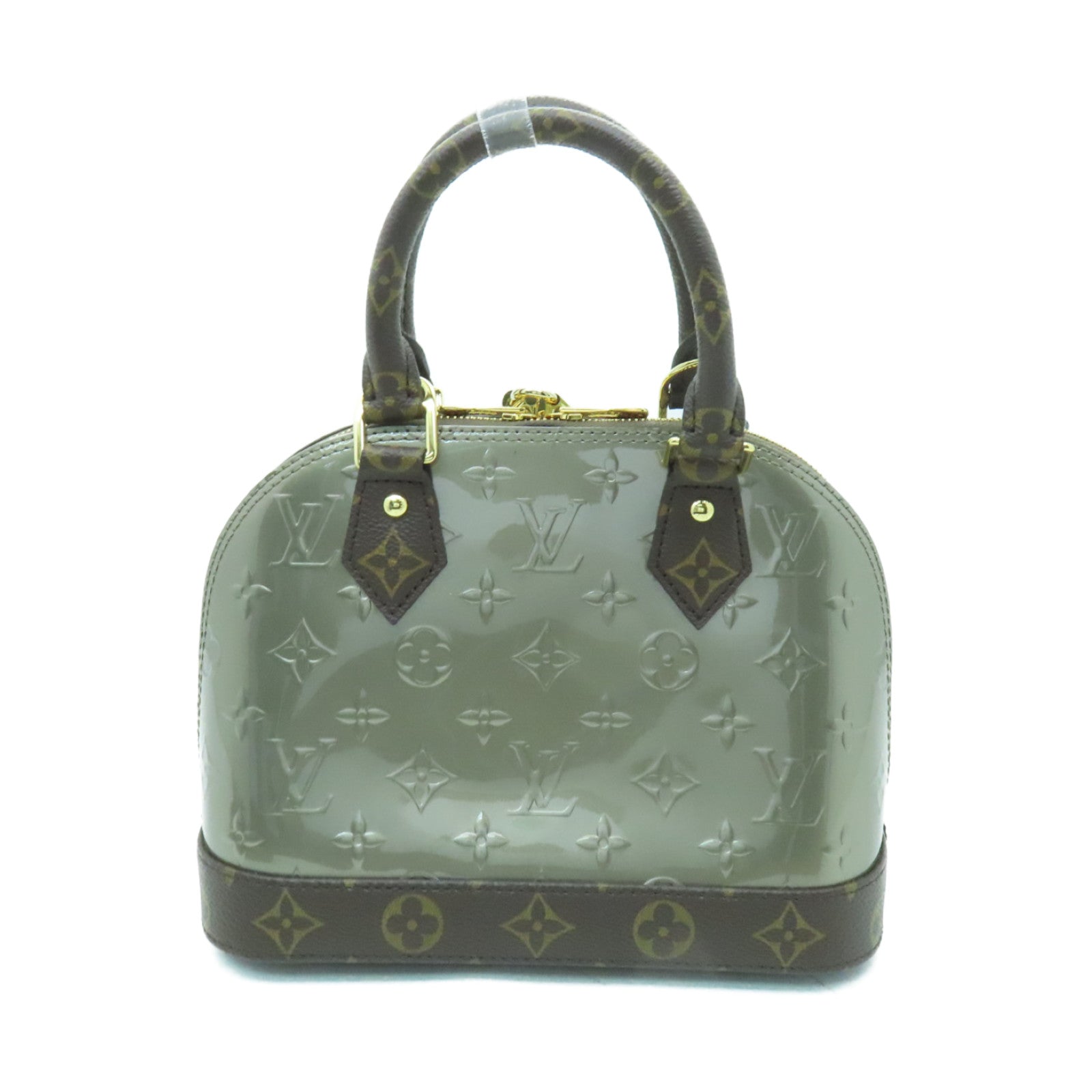 LOUIS VUITTON Vernis Alma BB金扣手挽肩背兩用袋青銅色