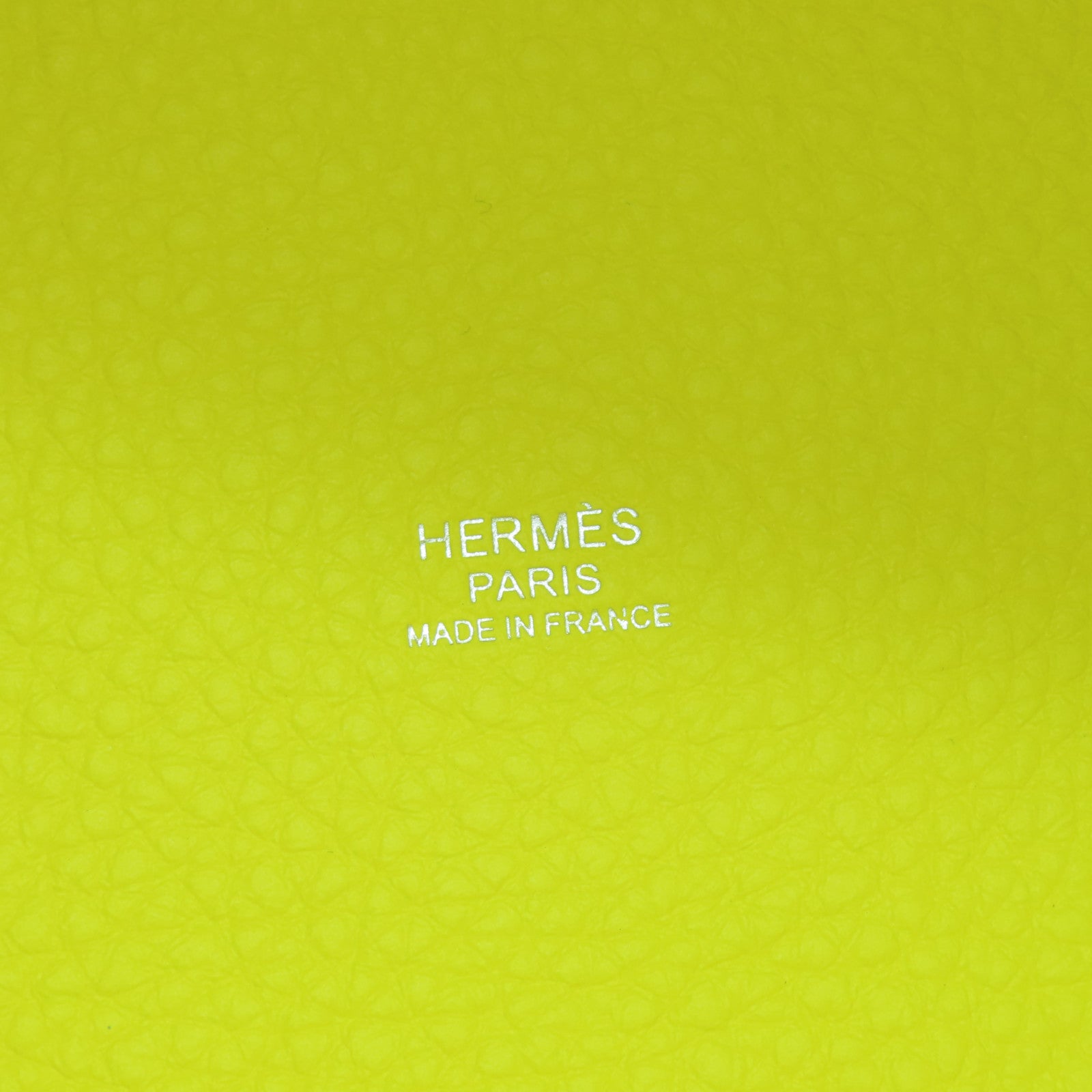 HERMES Taurillon Clemence皮革Picotin PM银扣手挽袋莱姆黄