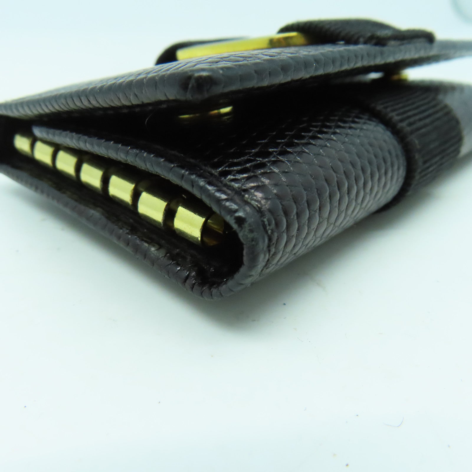 Salvatore Ferragamo 牛皮皮革Key Case金扣鎖匙包黑色