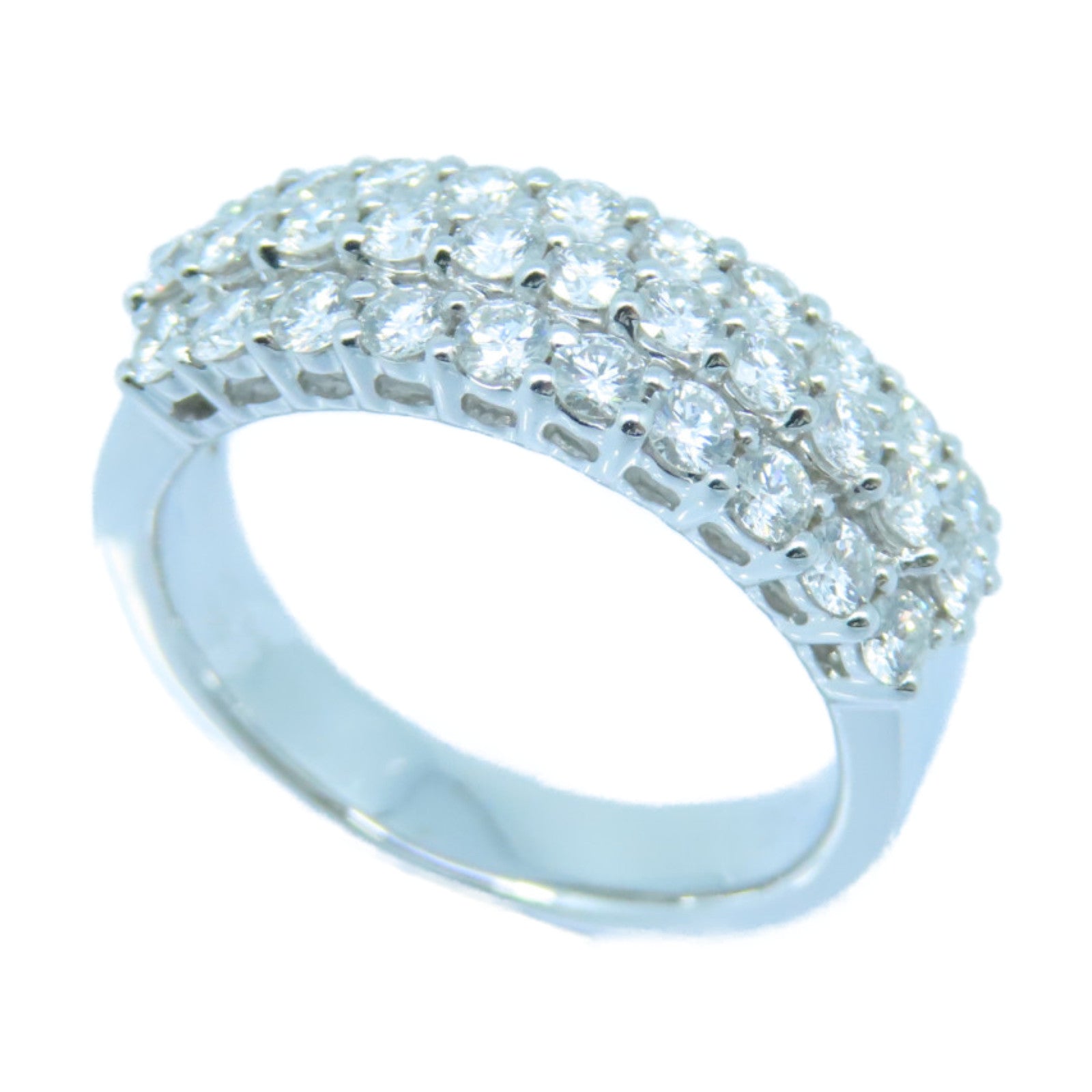 JEWELRY 18K White Gold Diamond Ring 1.00ct Diamond Ring US#6