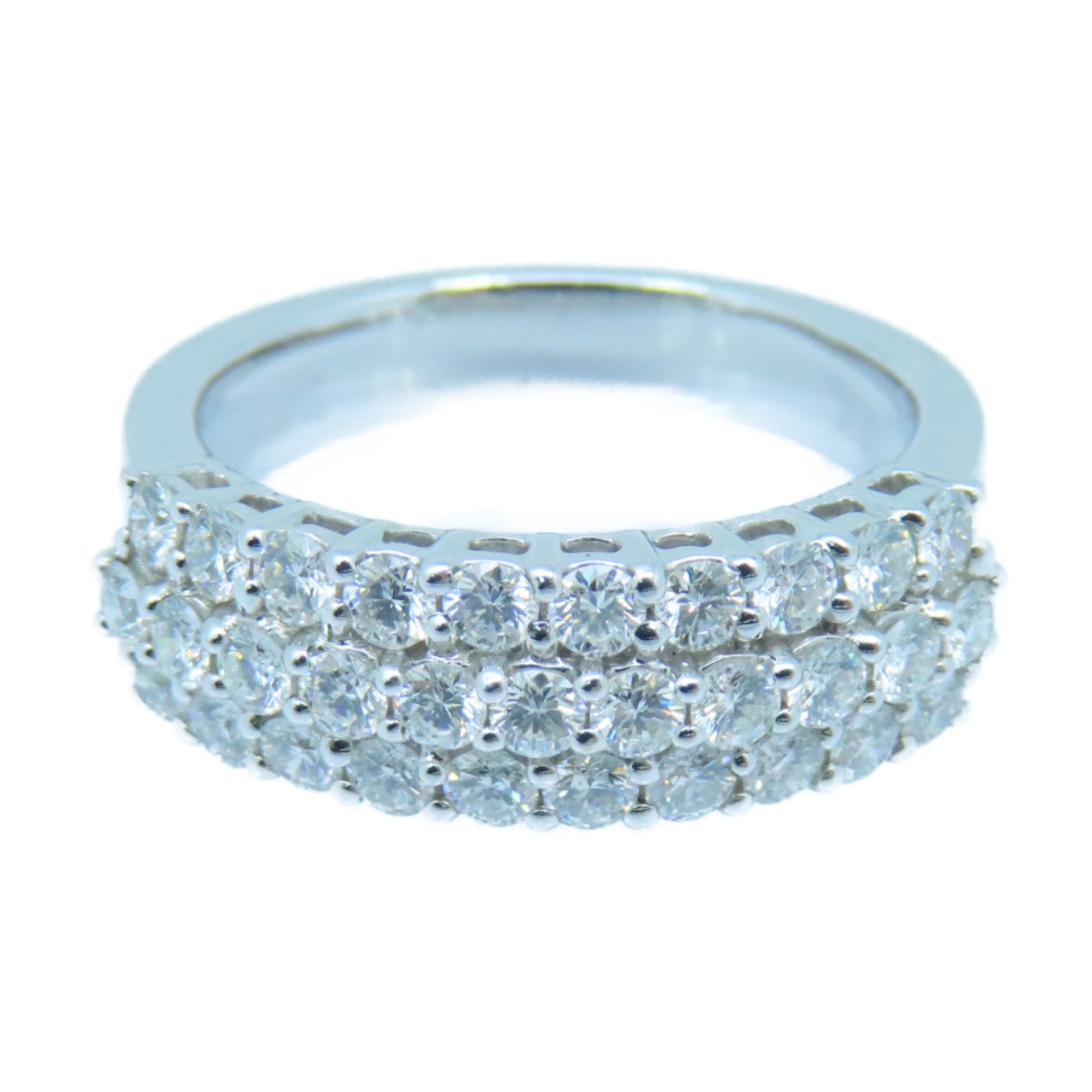 JEWELRY 18K White Gold Diamond Ring 1.00ct Diamond Ring US#6