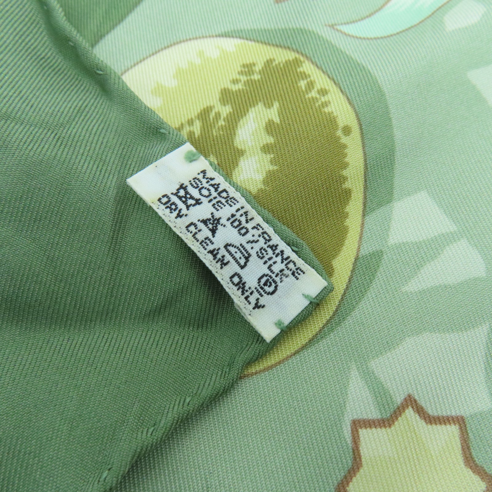 HERMES Silk Scarf 90 Scarf Green/Blue/Yellow