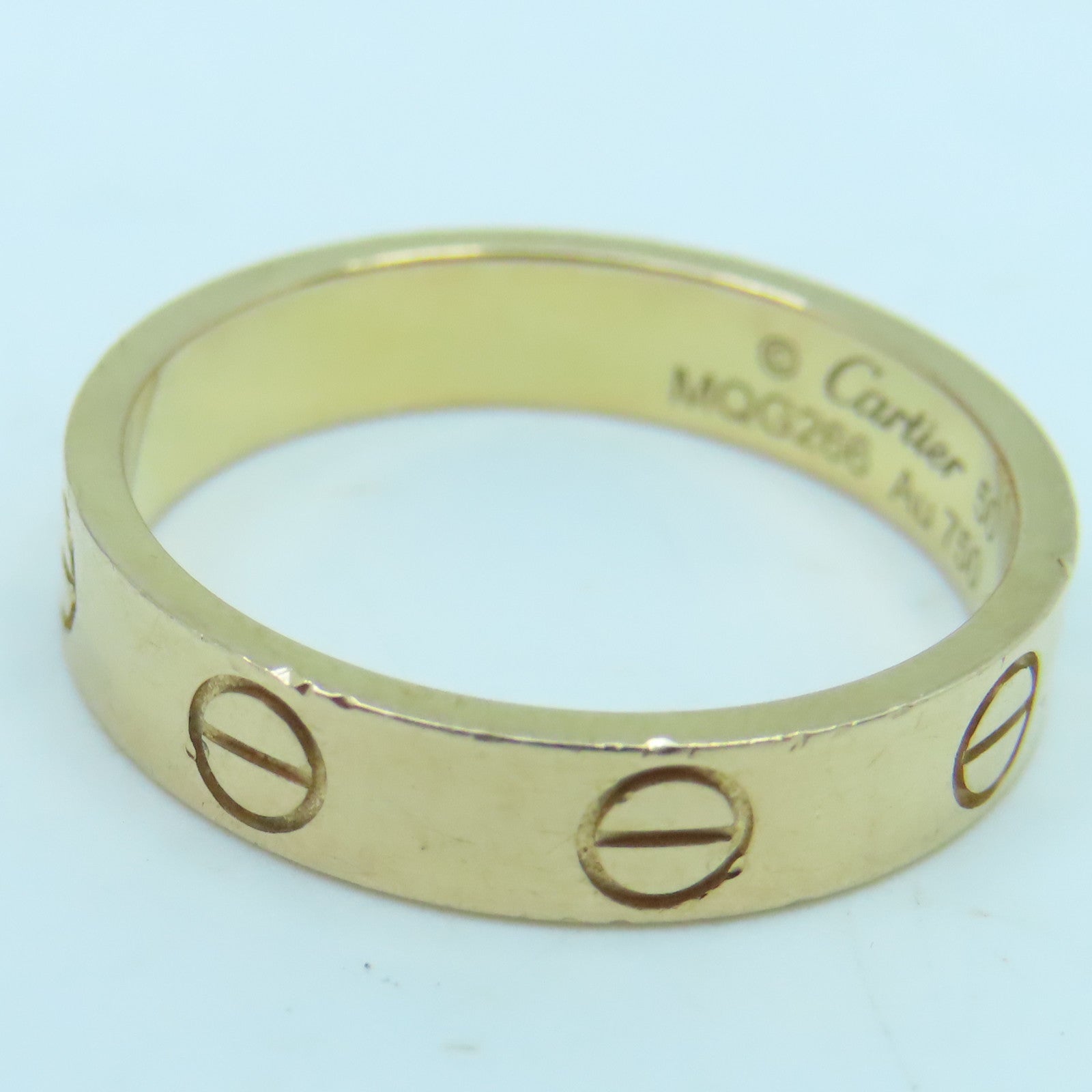 CARTIER 18K玫瑰金Mini Love Ring戒指#50 US#5