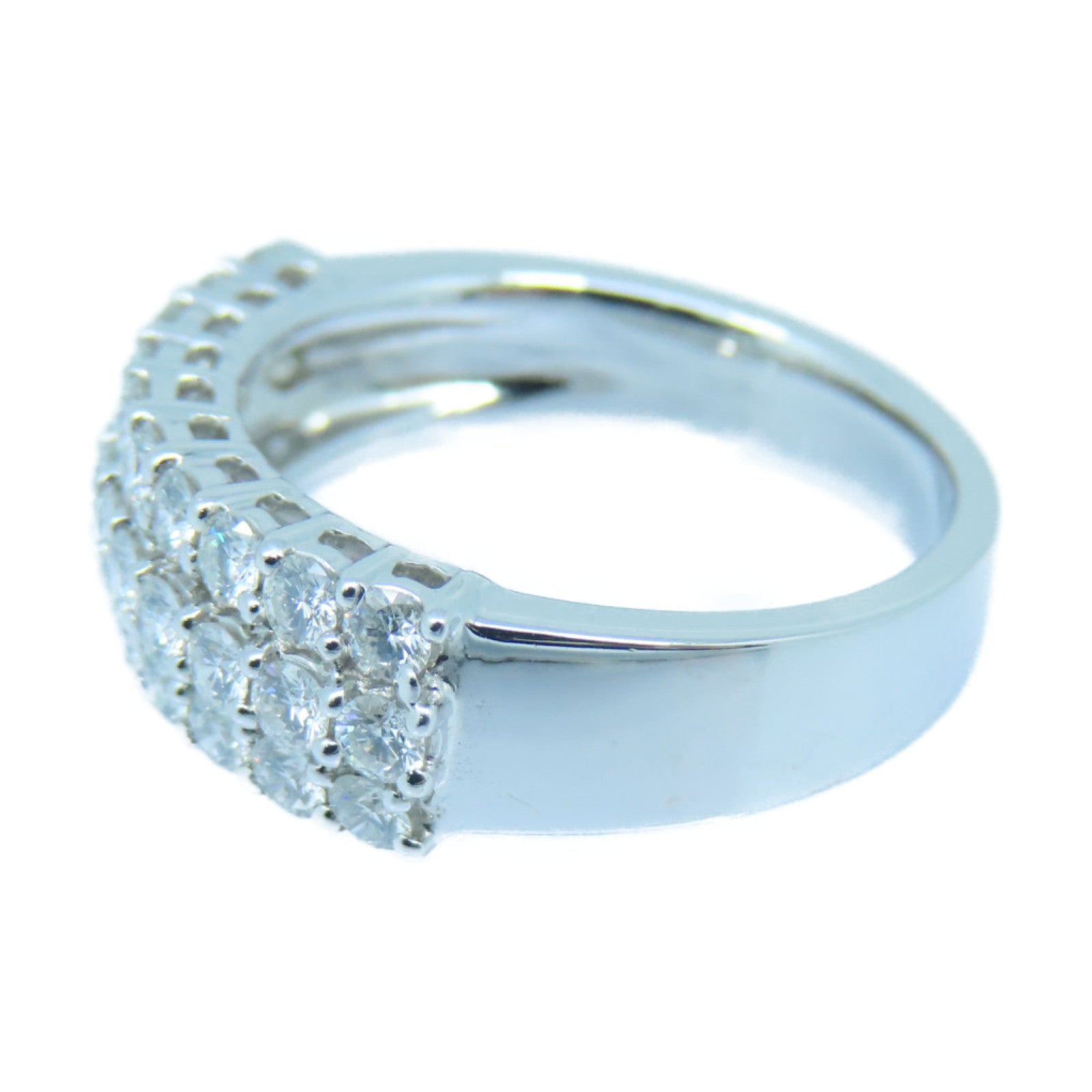 JEWELRY 18K White Gold Diamond Ring 1.00ct Diamond Ring US#6