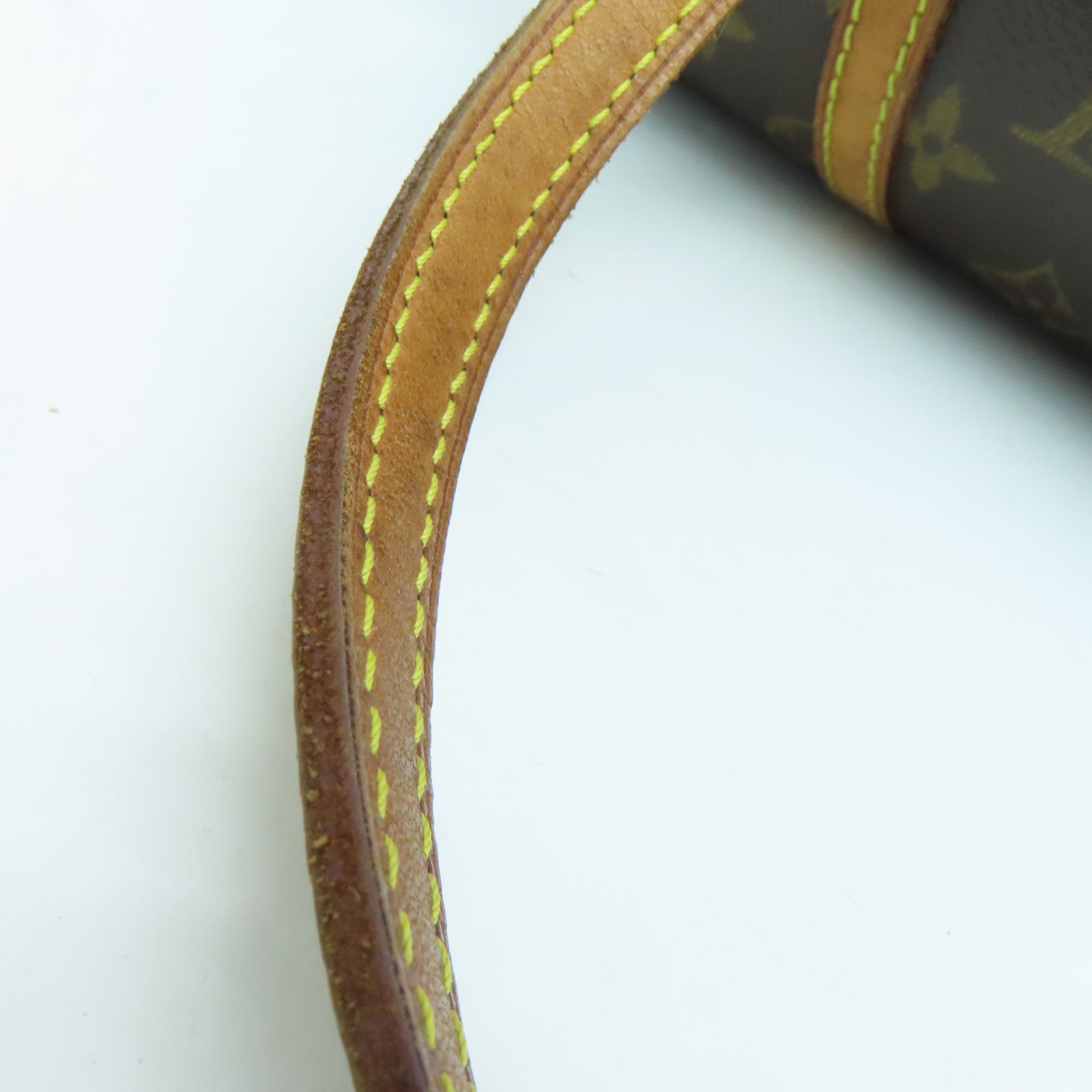 LOUIS VUITTON Monogram Papillon PM金扣手挽袋啡色