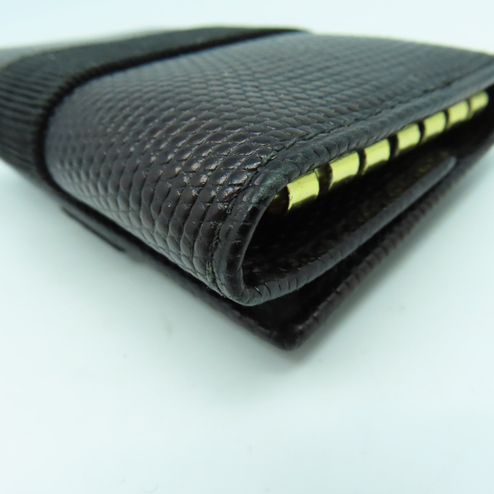 Salvatore Ferragamo 牛皮皮革Key Case金扣鎖匙包黑色