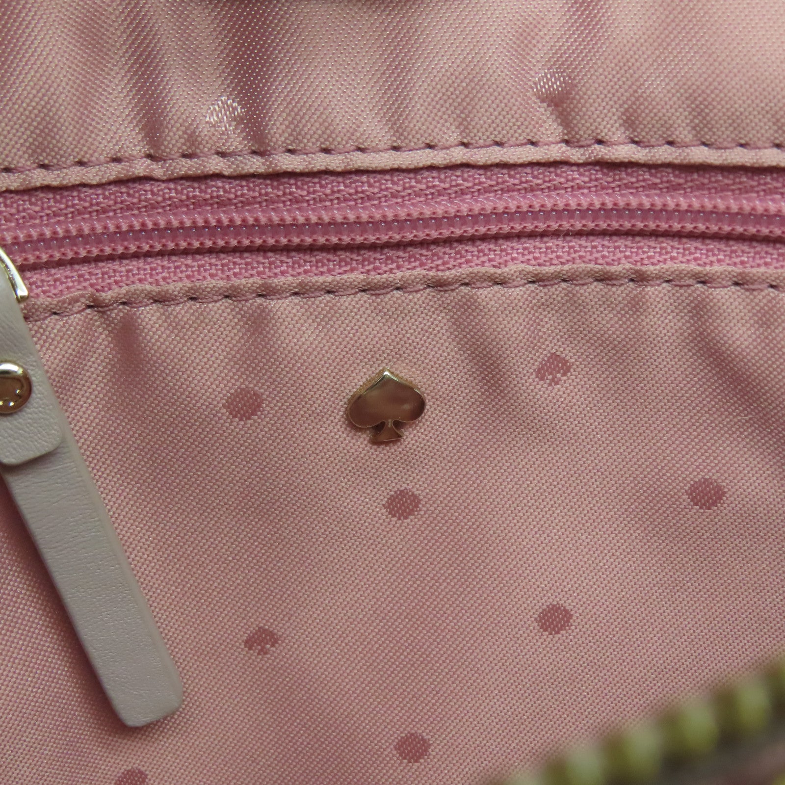 Kate Spade 菱格牛皮皮革Tote Bag銀扣鏈帶肩背袋灰色