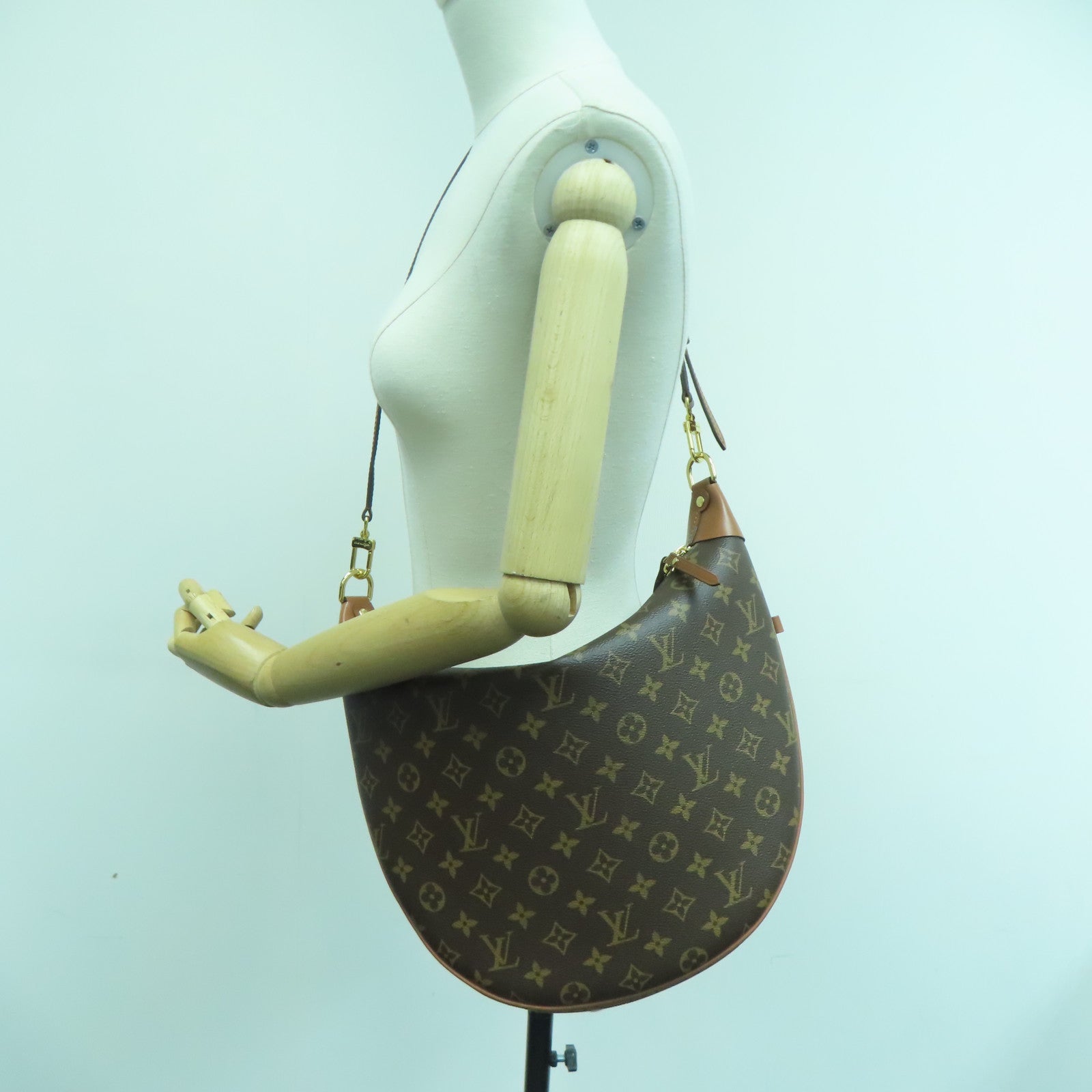 LOUIS VUITTON Monogram Loop Hobo 2 Way Shoulder Bag金扣肩背袋啡色