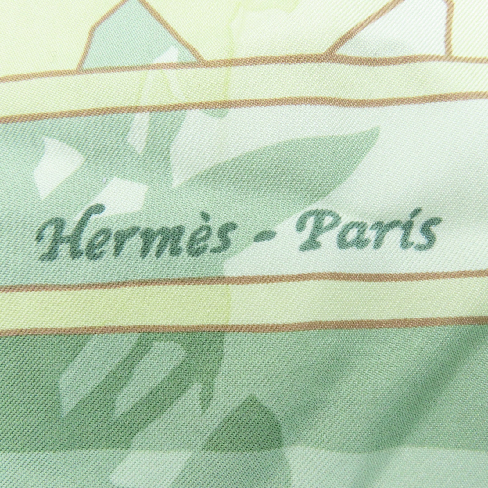 HERMES Silk Scarf 90 Scarf Green/Blue/Yellow