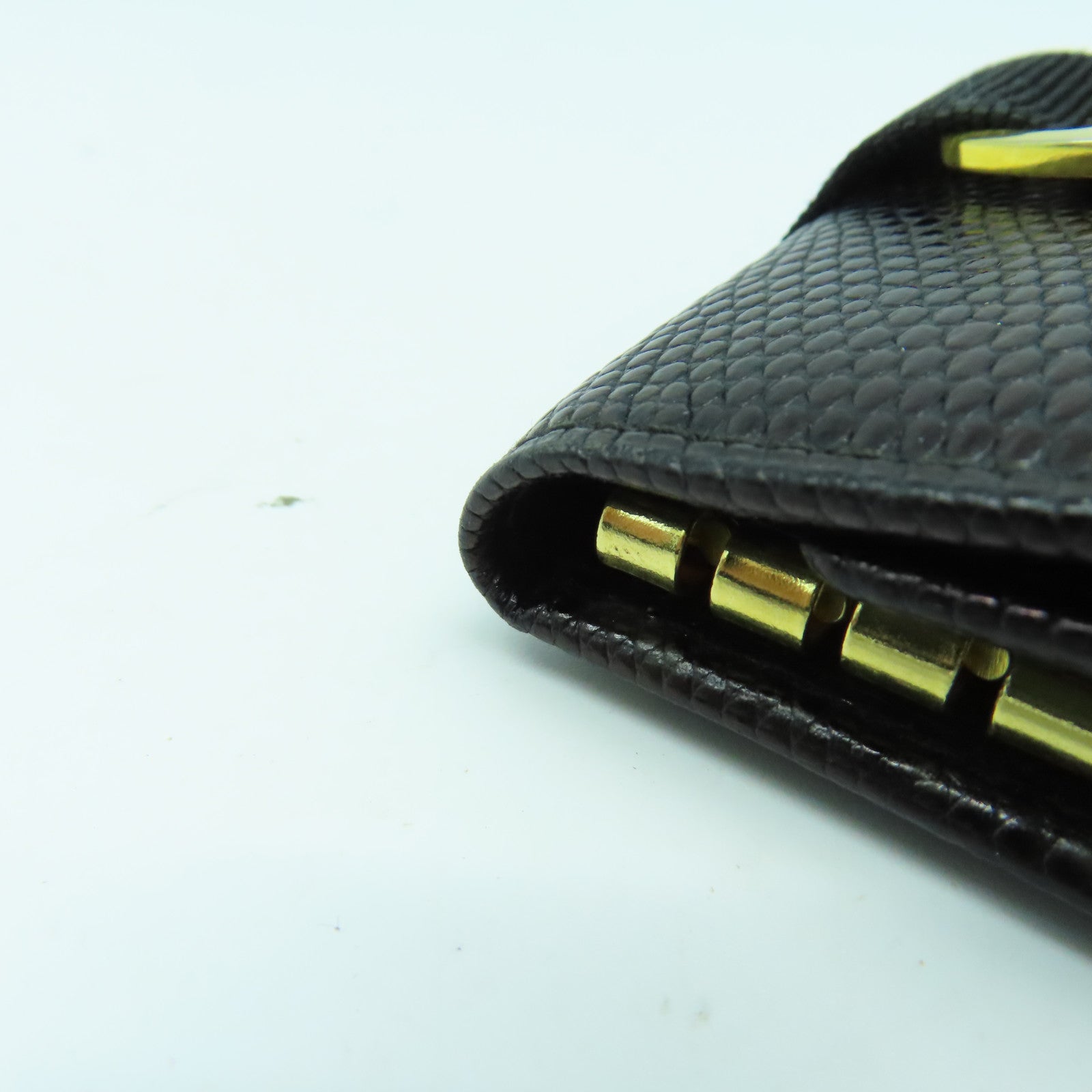 Salvatore Ferragamo 牛皮皮革Key Case金扣鎖匙包黑色