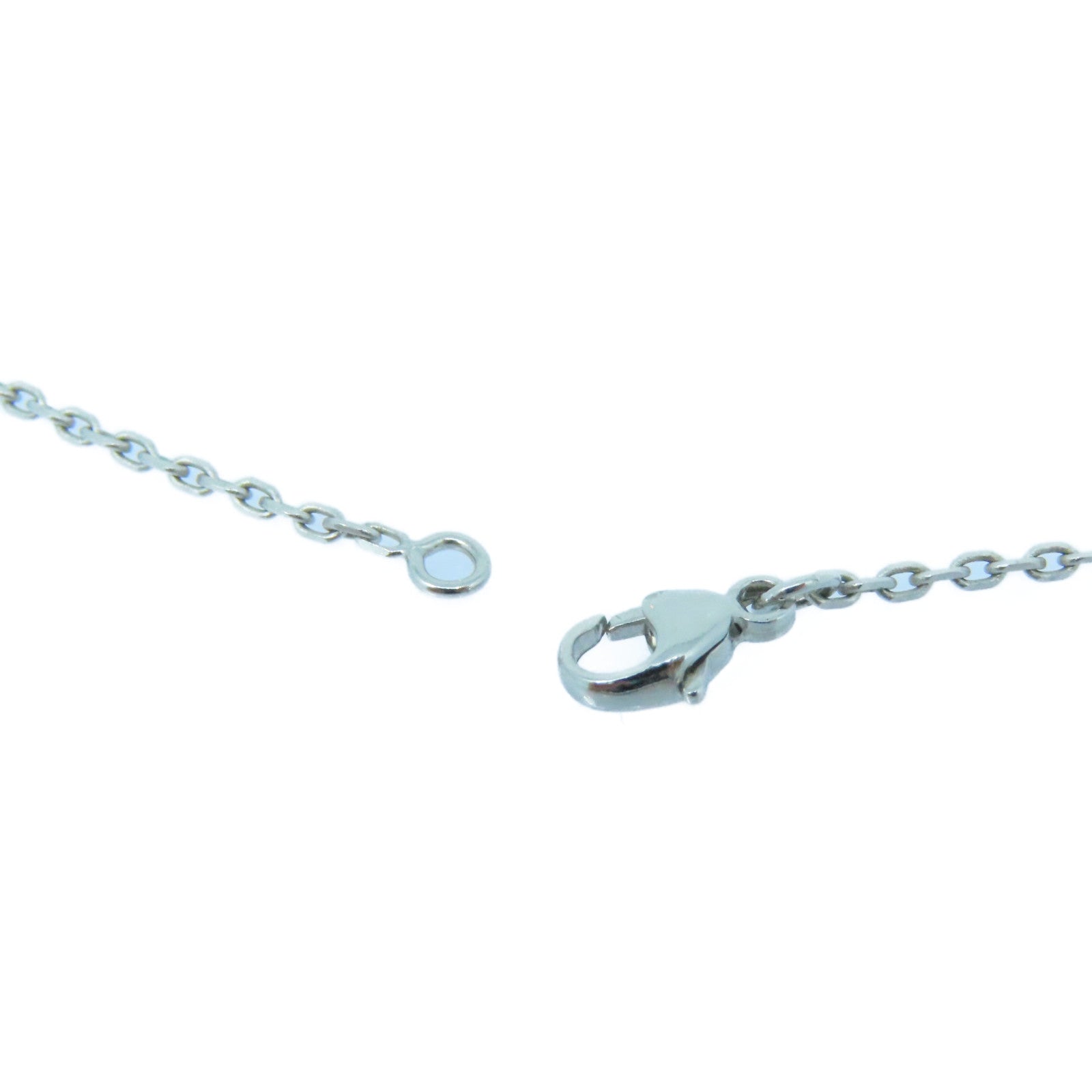 HERMES Metal Pop H Mini Necklace Gray/Silver