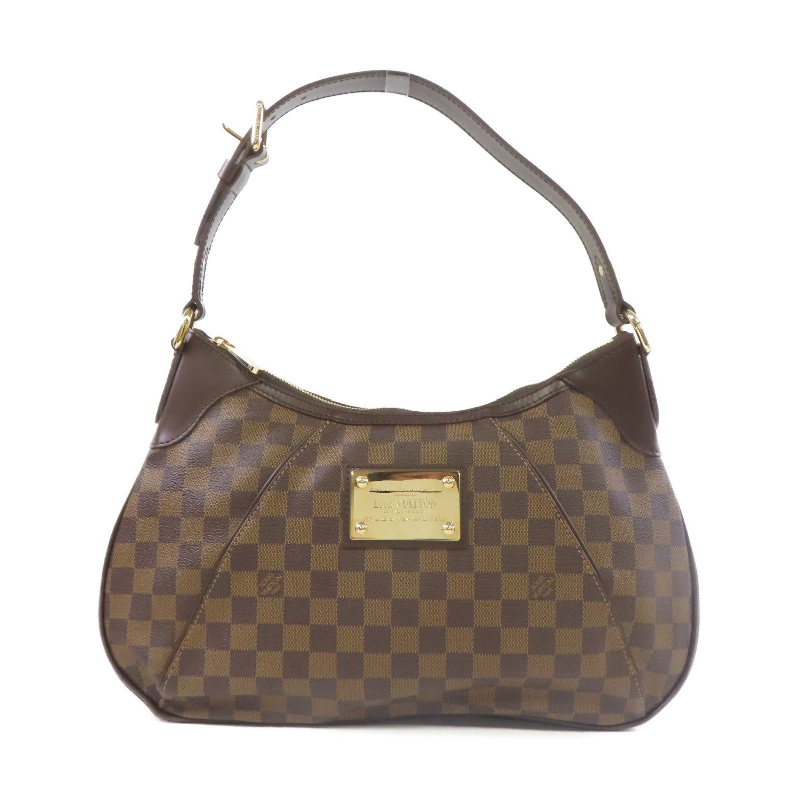 LOUIS VUITTON Damier Thames GM金扣肩背袋啡色