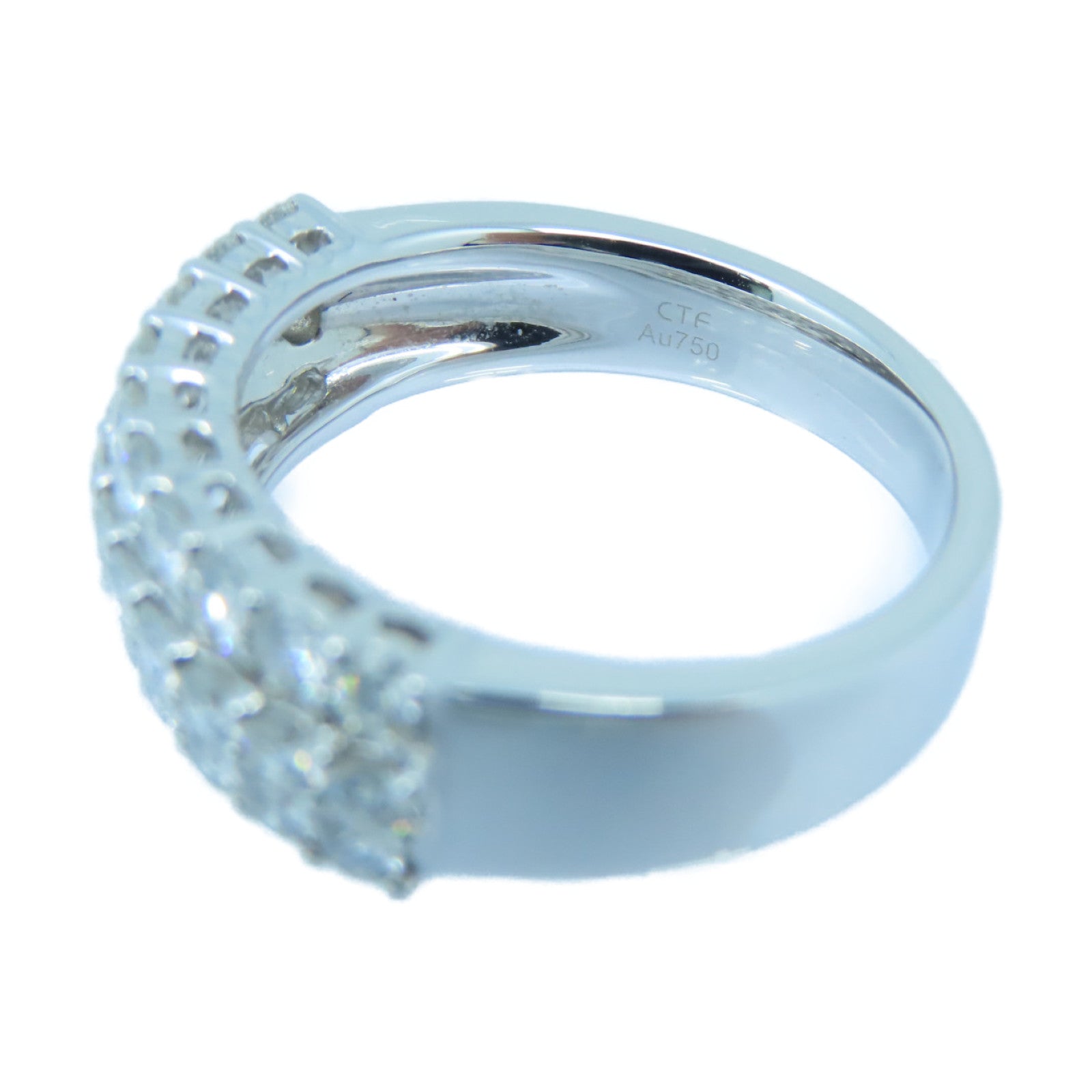 JEWELRY 18K White Gold Diamond Ring 1.00ct Diamond Ring US#6