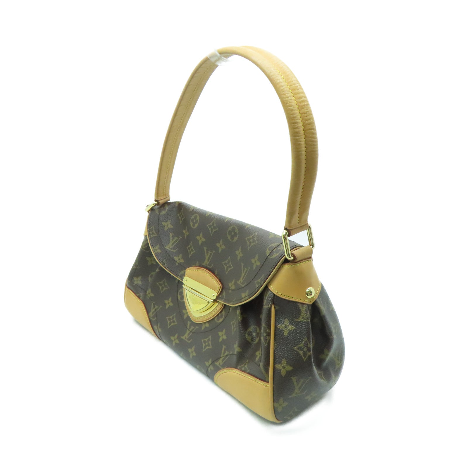 LOUIS VUITTON Monogram Beverly MM金扣肩背袋啡色
