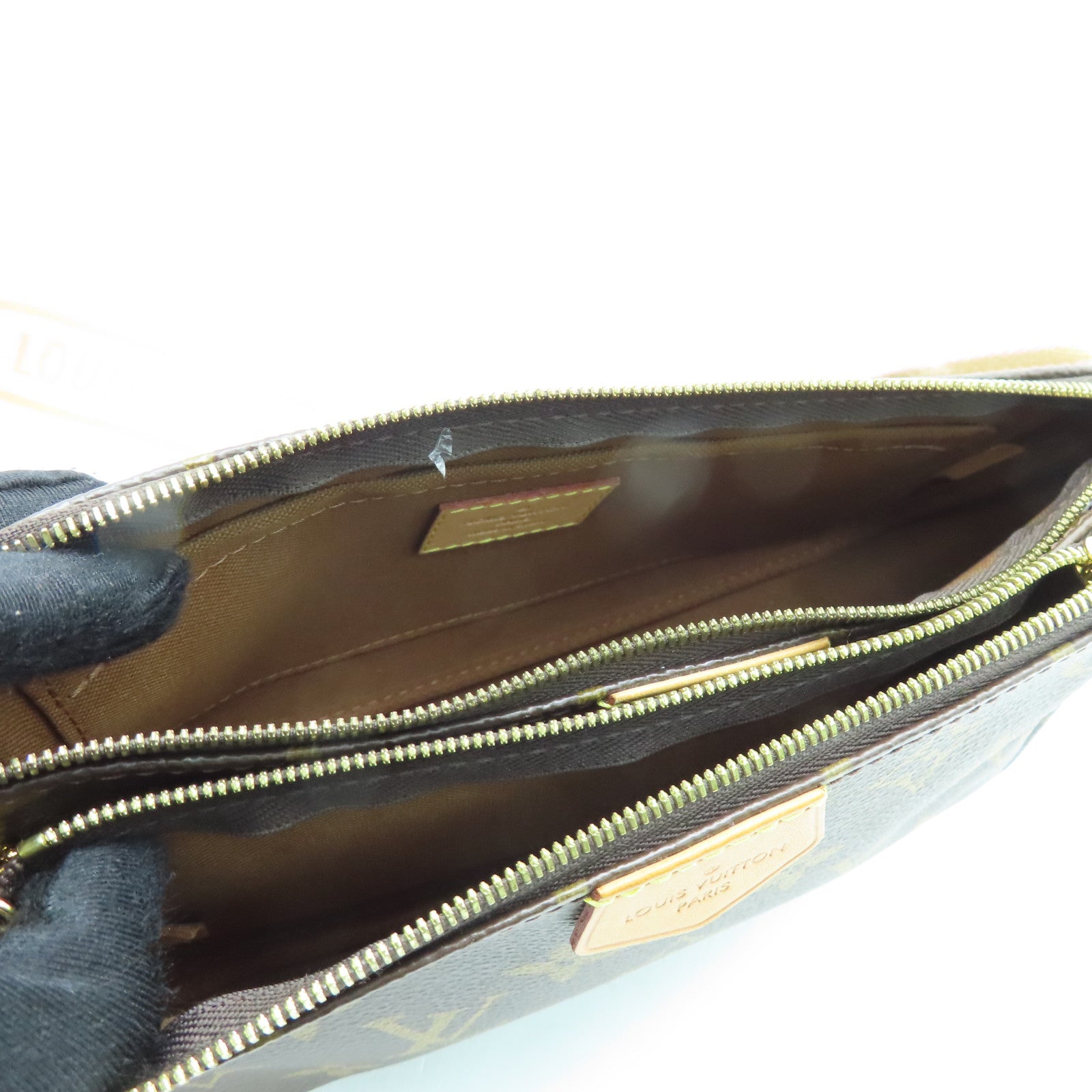 LOUIS VUITTON Monogram Multi Pochette Accessories Gold Buckle Shoulder Bag Brown/Pink