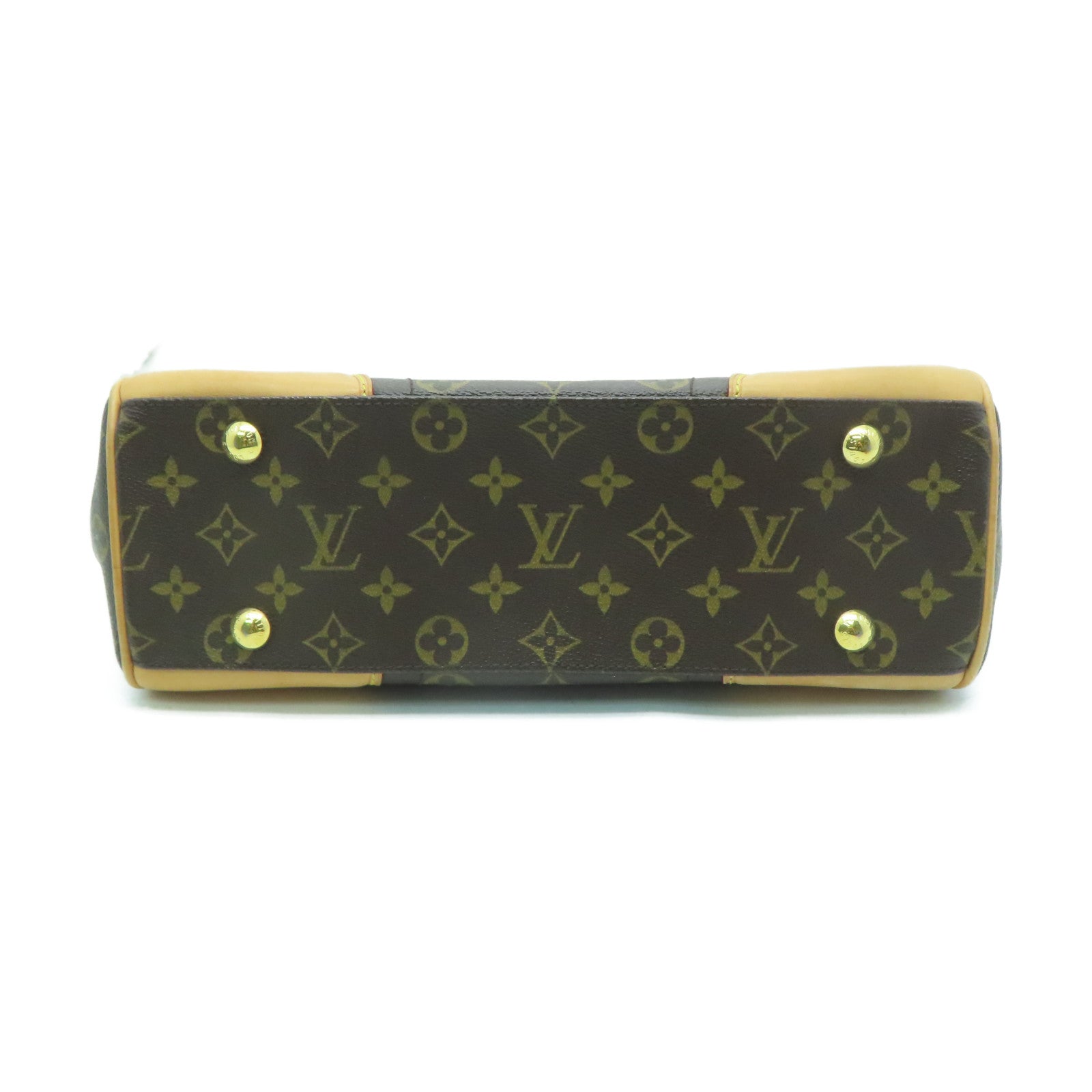 LOUIS VUITTON Monogram Beverly MM金扣肩背袋啡色