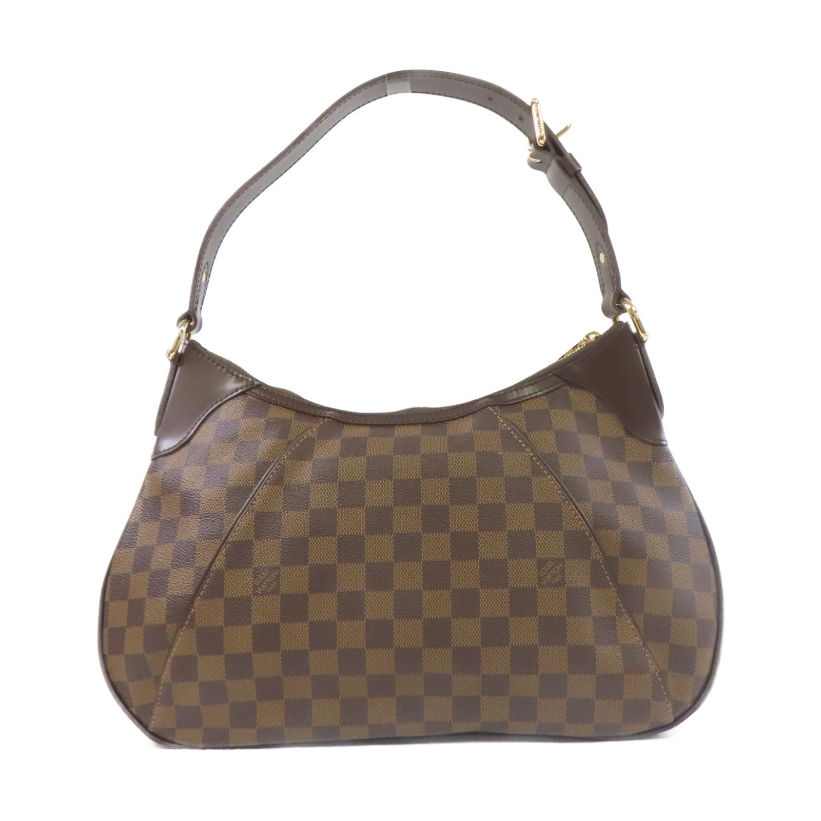 LOUIS VUITTON Damier Thames GM金扣肩背袋啡色
