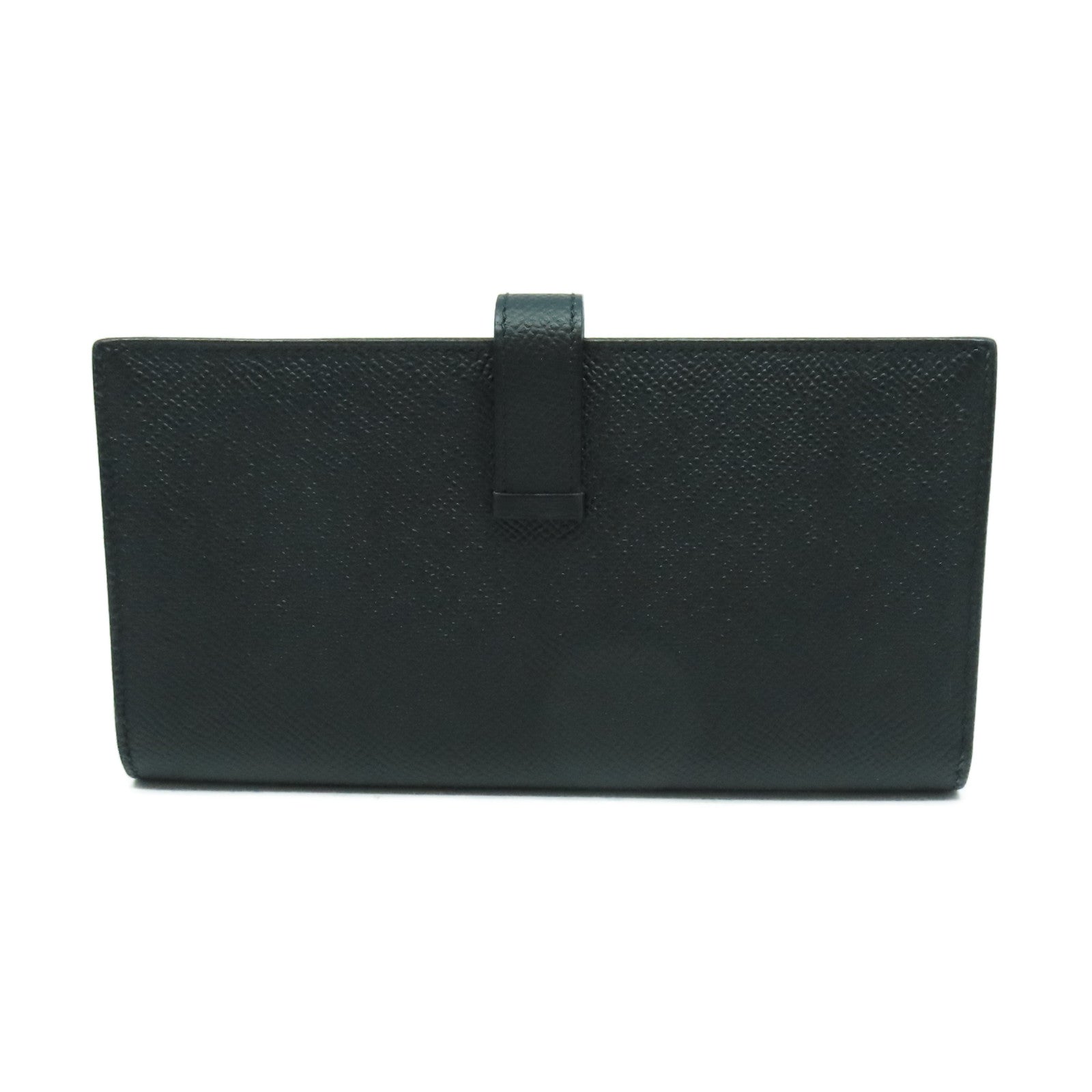HERMES Epsom皮革Bearn Wallet金扣長錢包Noir黑色