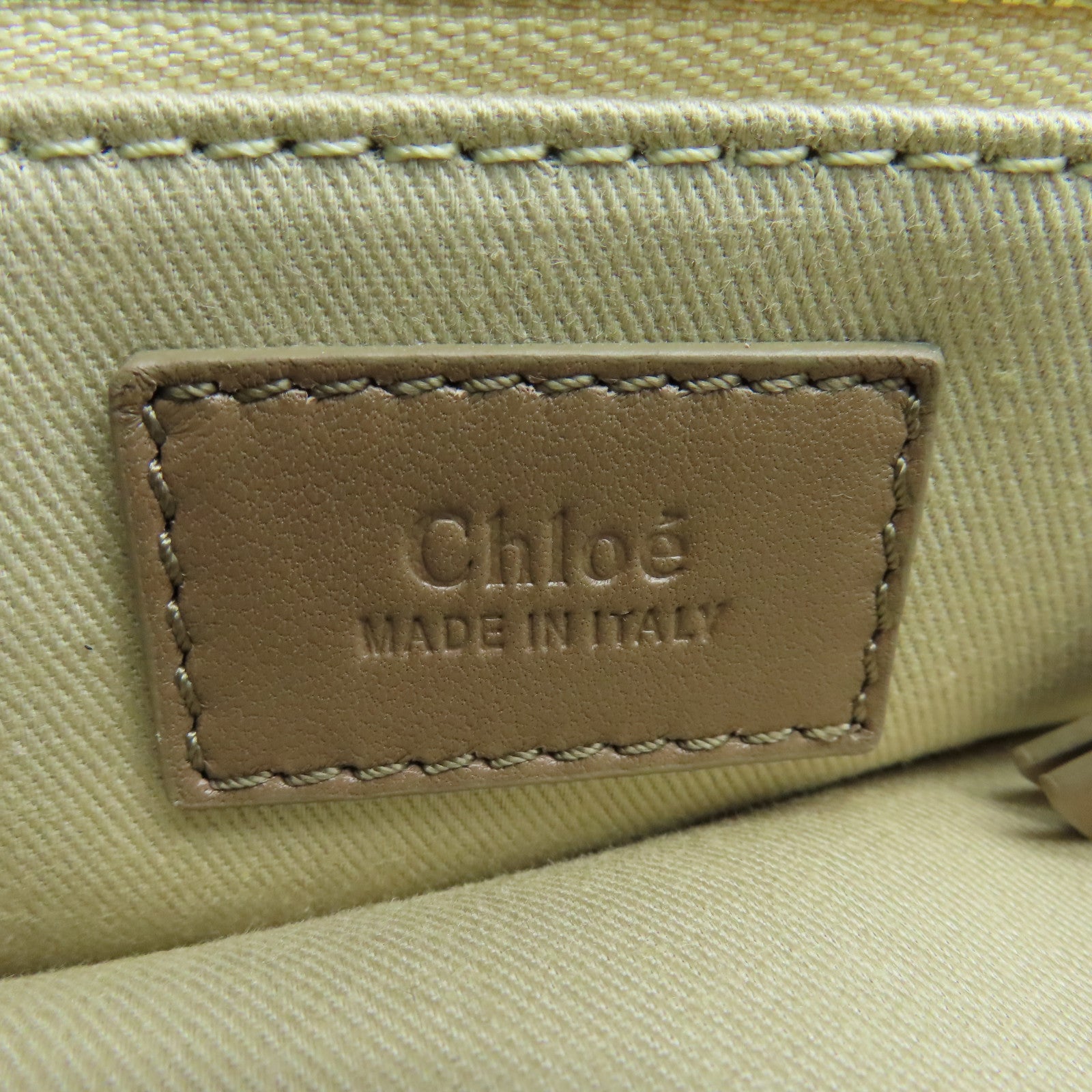 Chloe 羊皮皮革Faye 2way Shoulder Bag金扣手挽肩背两用袋浅褐色