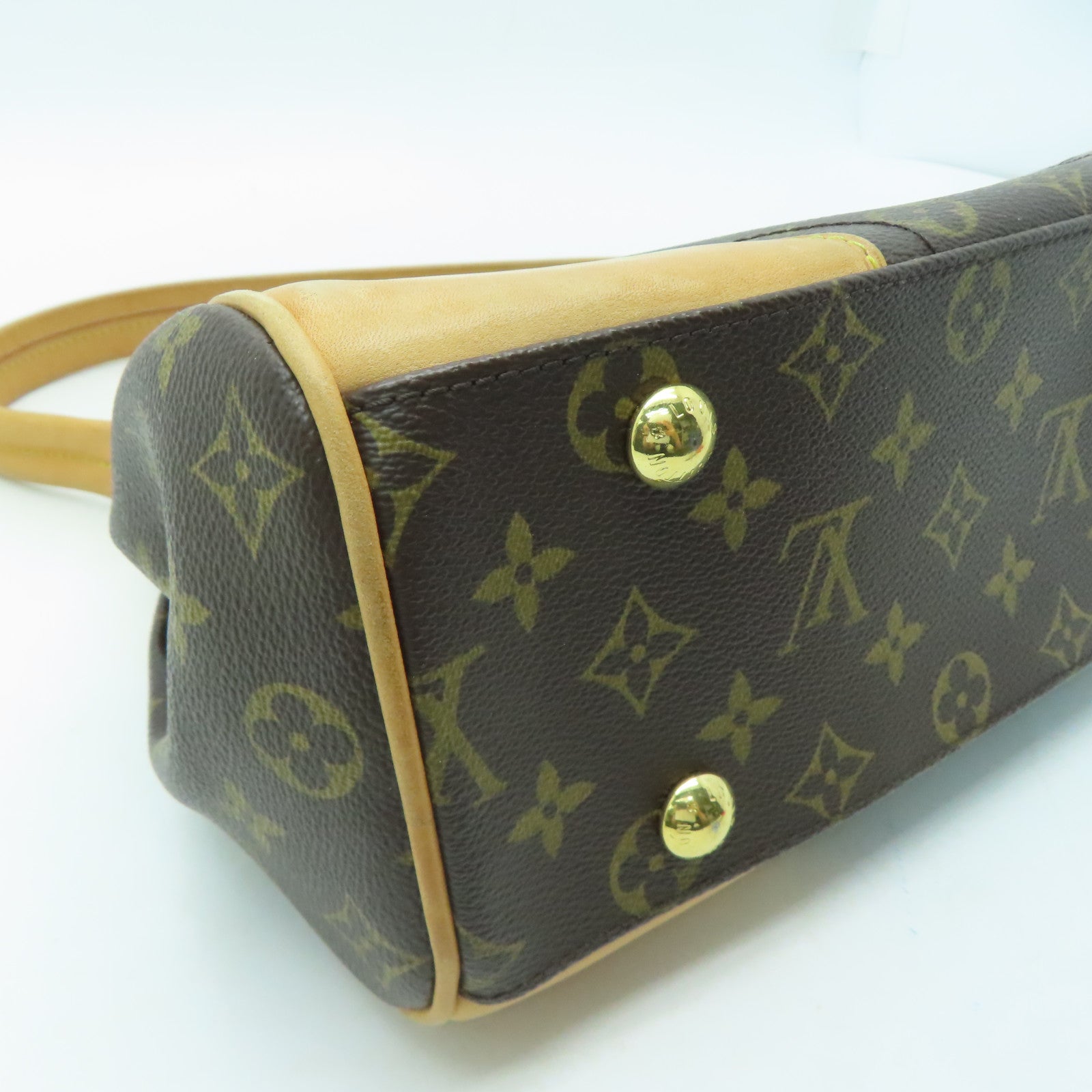 LOUIS VUITTON Monogram Beverly MM金扣肩背袋啡色