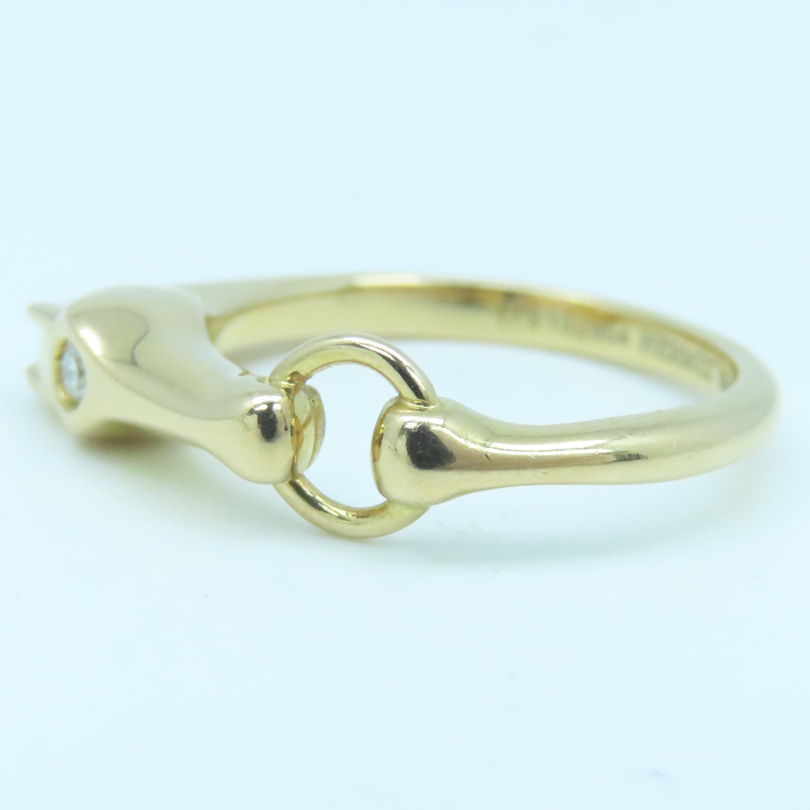 HERMES 18K玫瑰金Galop Ring戒指#49 US#4.75