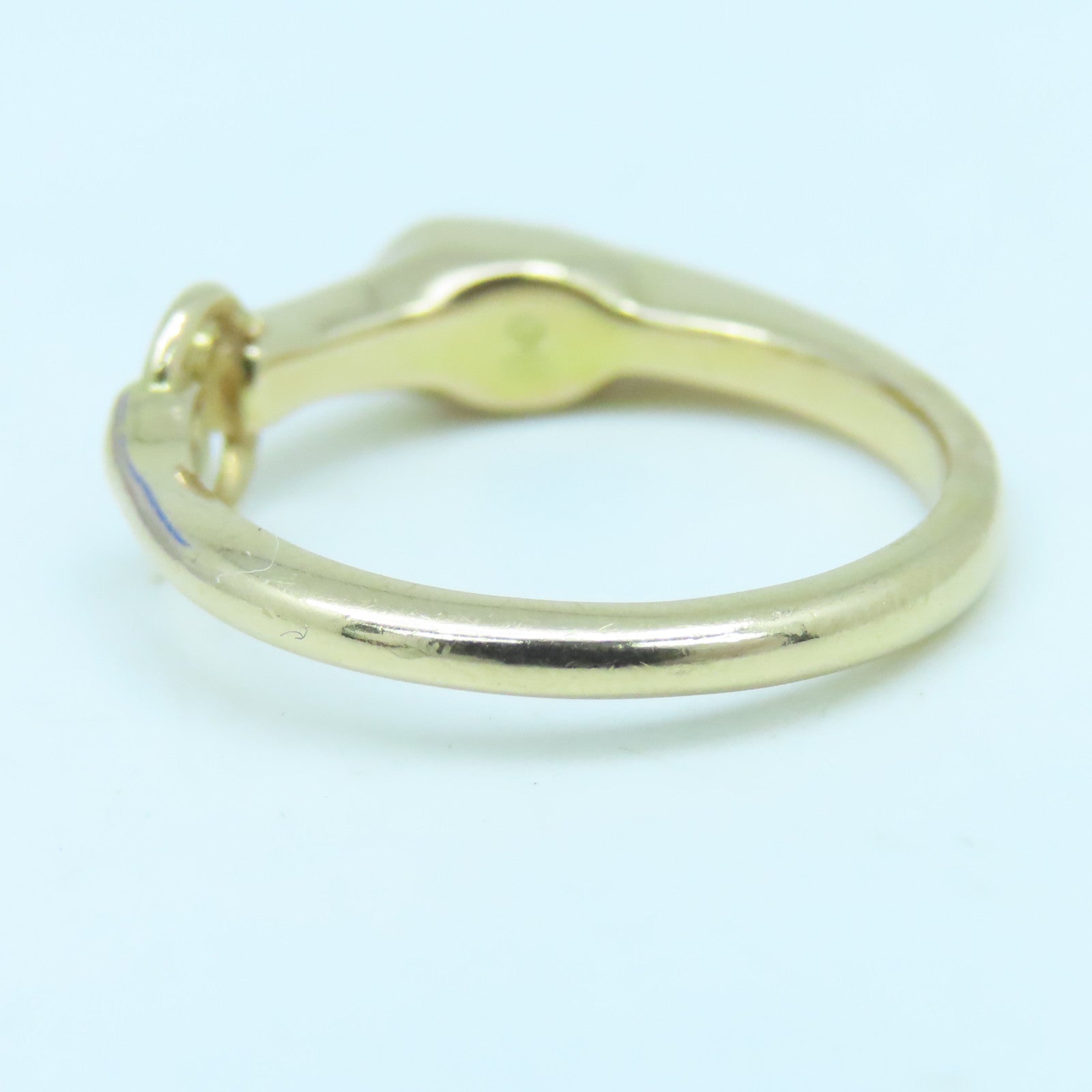 HERMES 18K玫瑰金Galop Ring戒指#49 US#4.75
