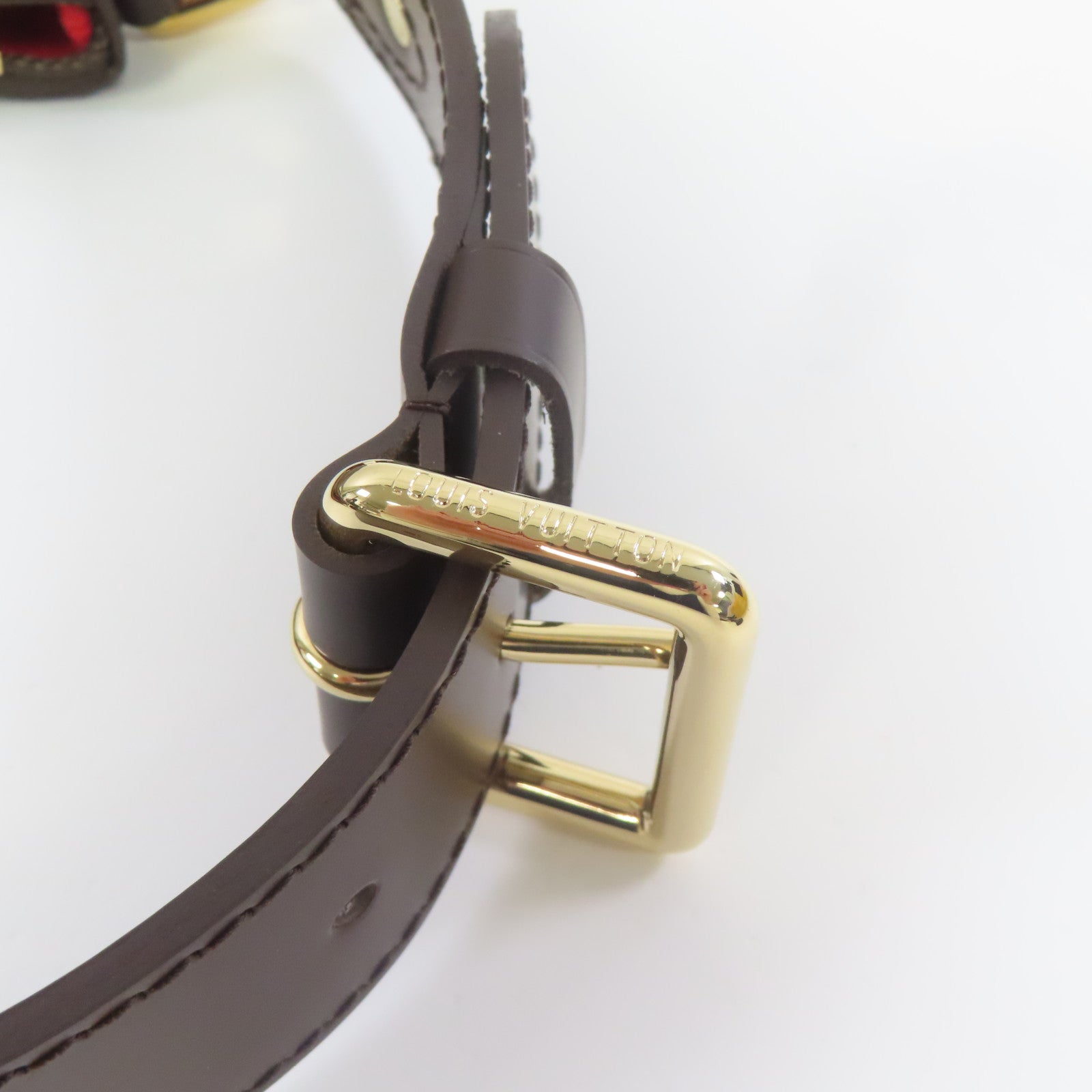 LOUIS VUITTON Damier Thames GM金扣肩背袋啡色