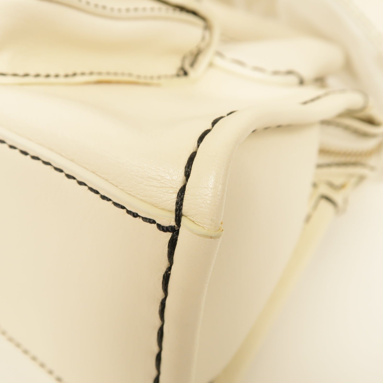 Chloe 牛皮皮革2way Shoulder Bag金扣手挽肩背兩用袋白色