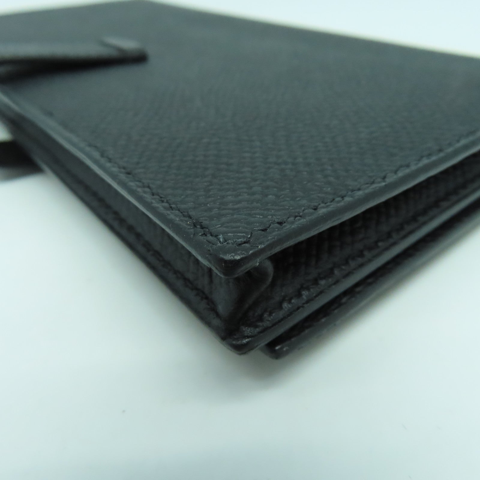 HERMES Epsom皮革Bearn Wallet金扣長錢包Noir黑色