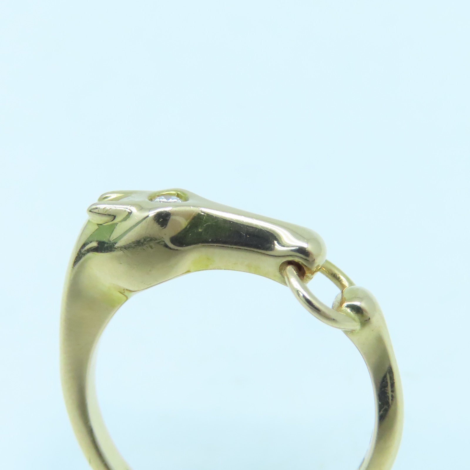 HERMES 18K玫瑰金Galop Ring戒指#49 US#4.75