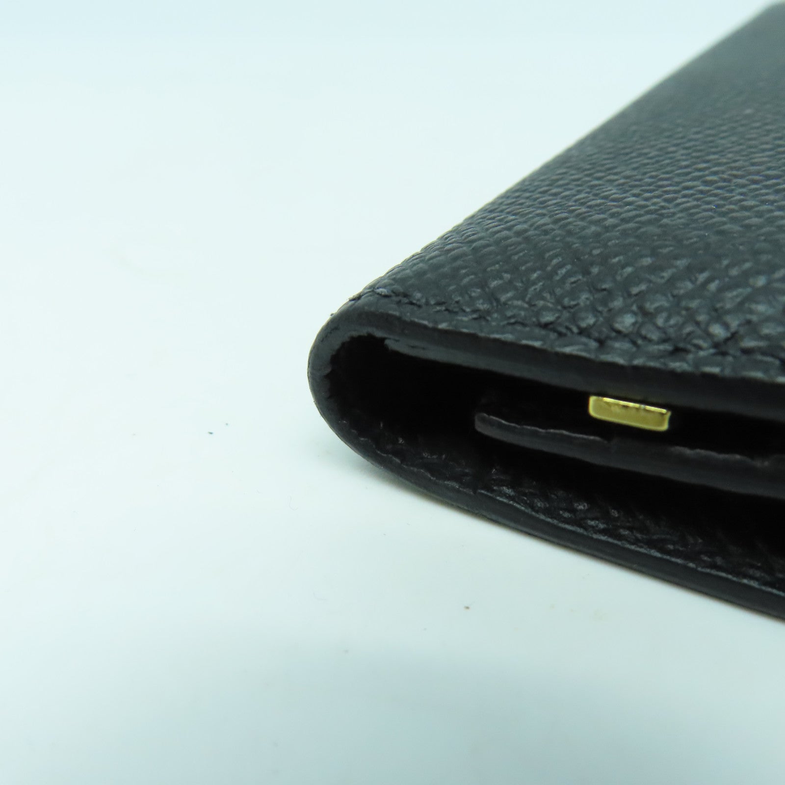 HERMES Epsom皮革Bearn Wallet金扣長錢包Noir黑色