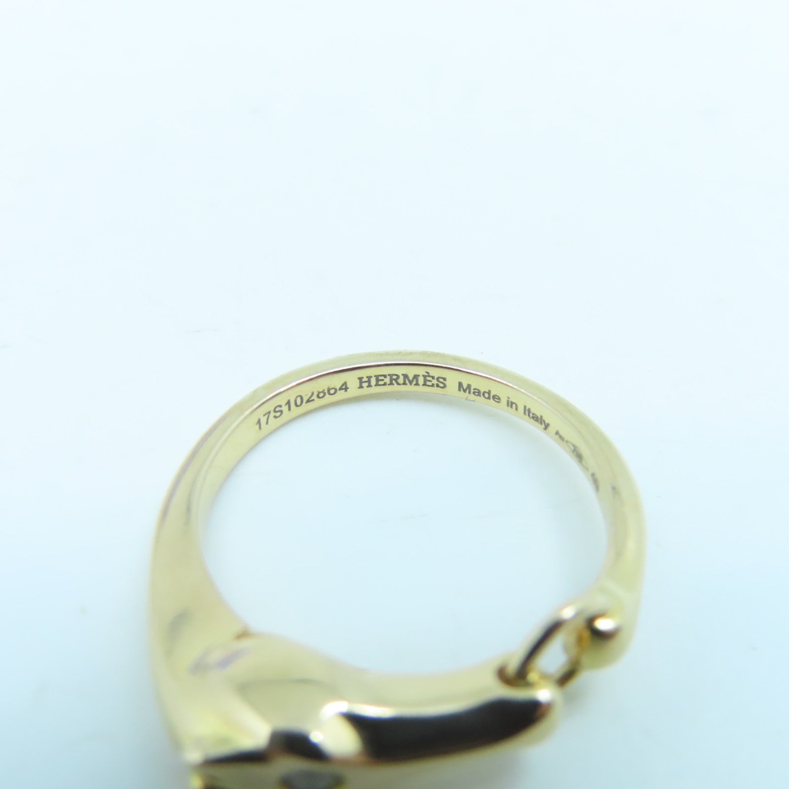 HERMES 18K玫瑰金Galop Ring戒指#49 US#4.75
