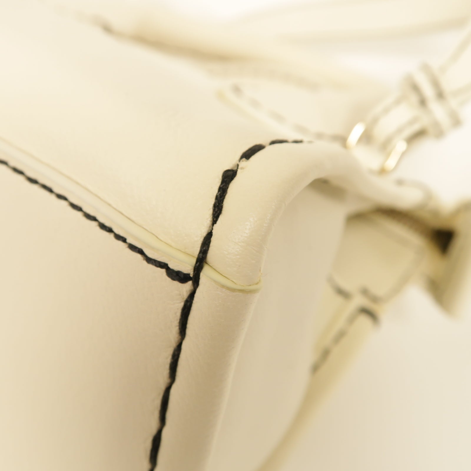 Chloe 牛皮皮革2way Shoulder Bag金扣手挽肩背兩用袋白色