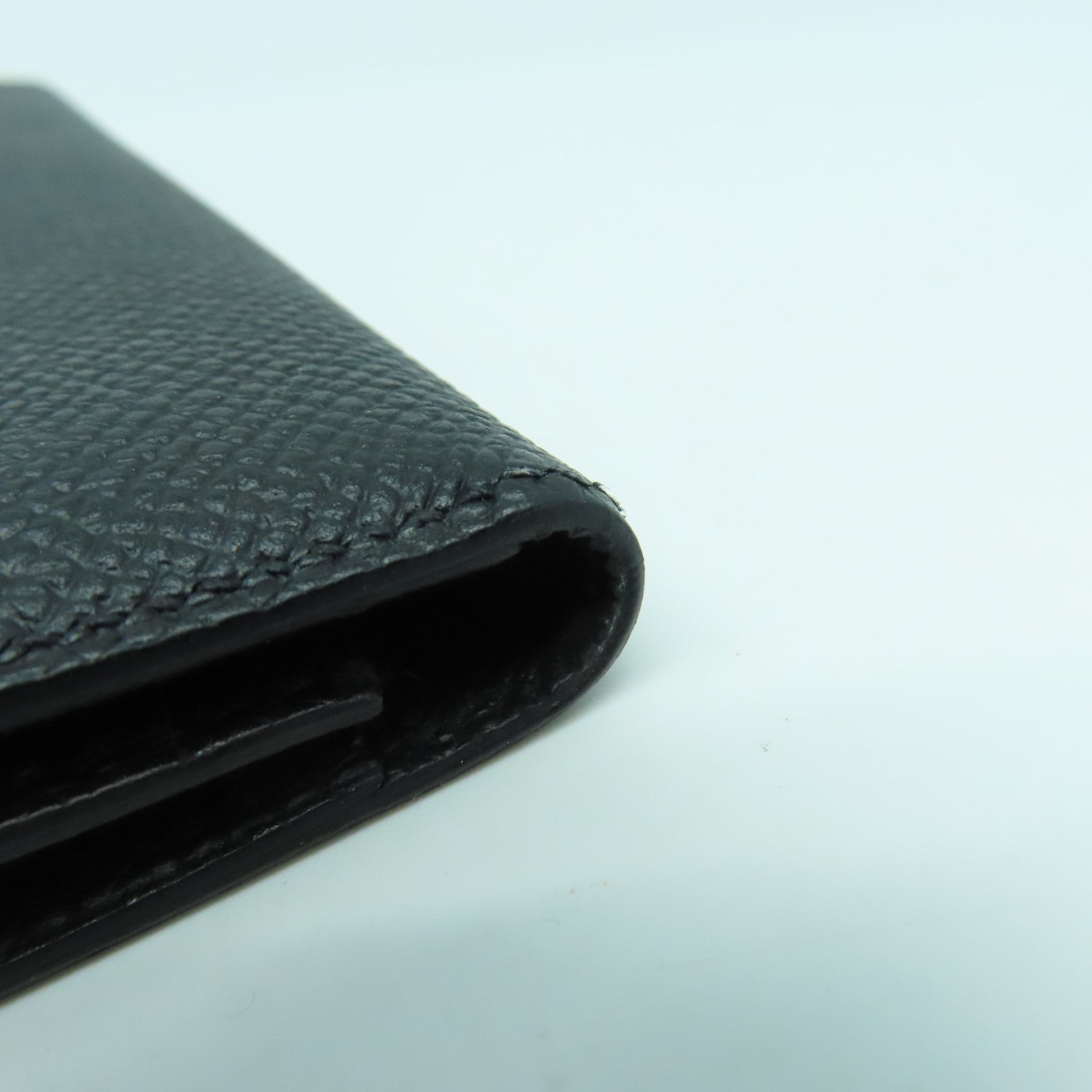 HERMES Epsom皮革Bearn Wallet金扣長錢包Noir黑色