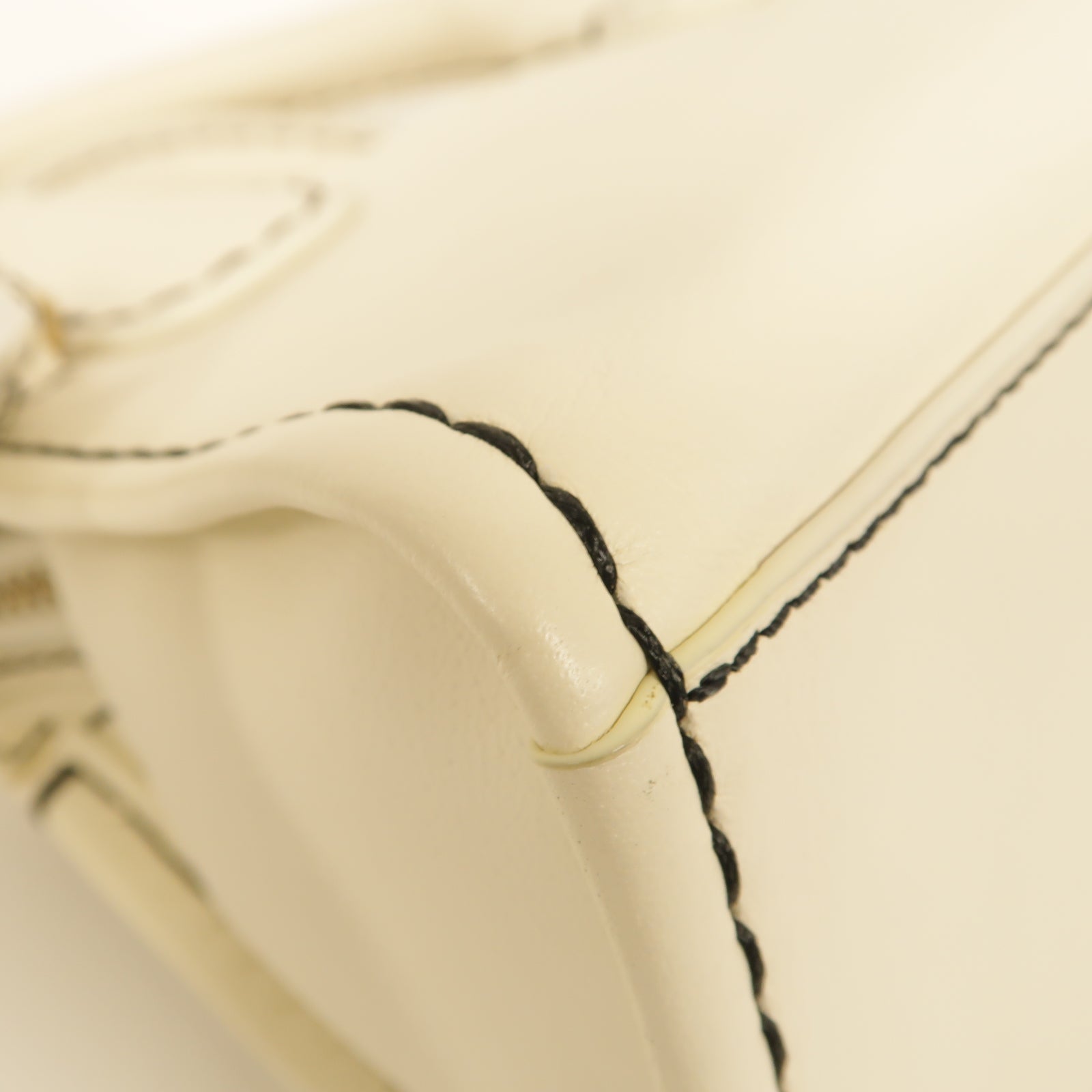 Chloe 牛皮皮革2way Shoulder Bag金扣手挽肩背兩用袋白色