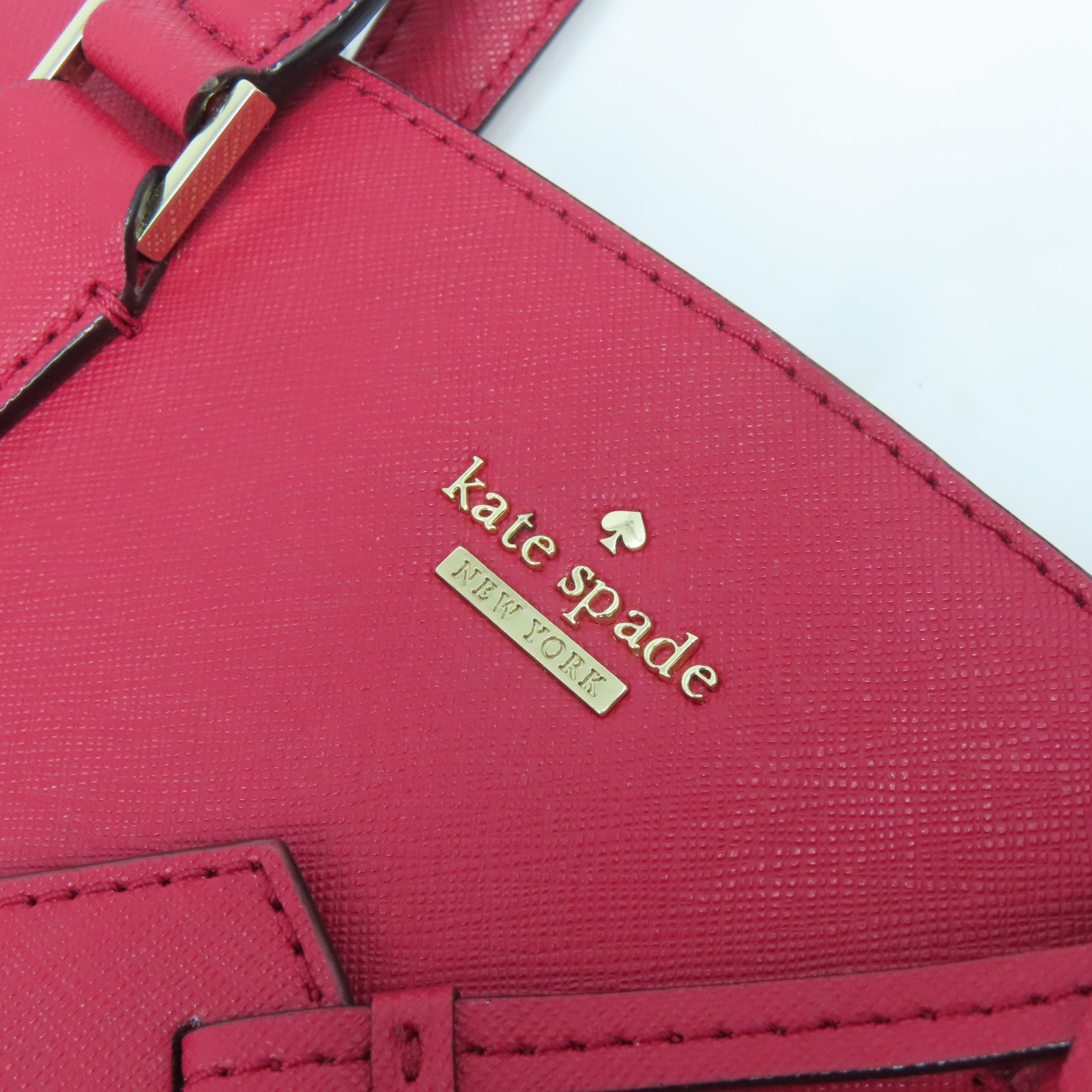 Kate Spade 牛皮皮革2 Way Shoulder Bag金扣手挽肩背兩用袋紅色