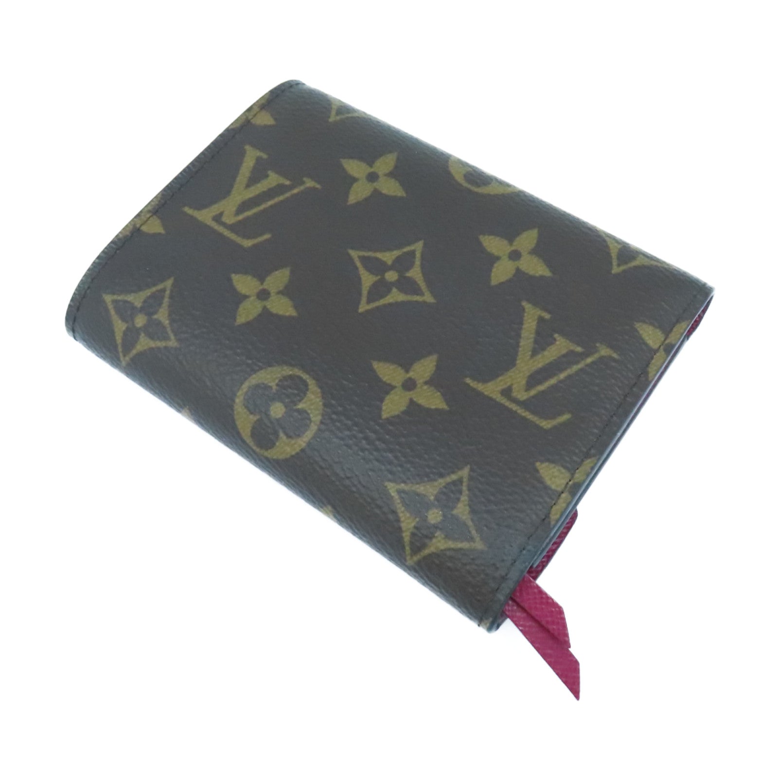 LOUIS VUITTON Monogram Victorine Wallet金扣錢包啡色/酒紅色