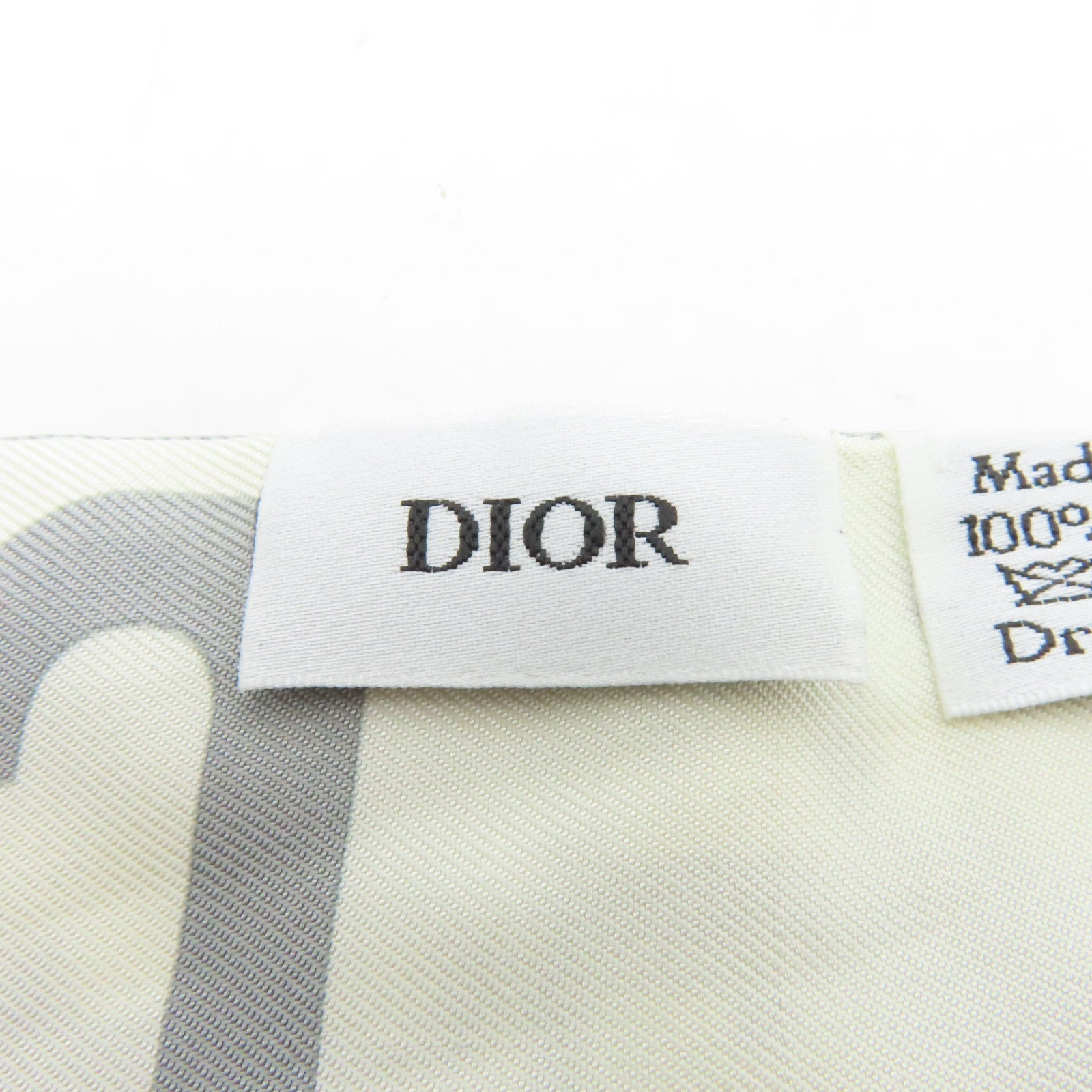 Dior 絲質Scarf絲巾灰色/米色