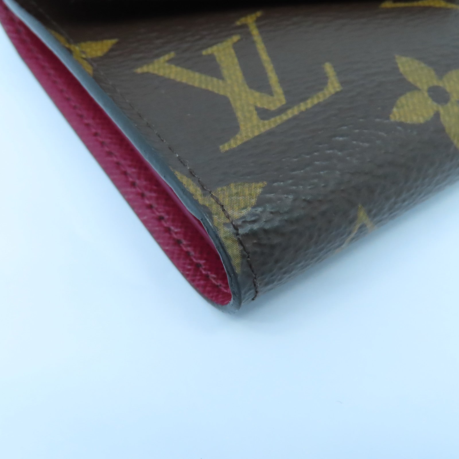 LOUIS VUITTON Monogram Victorine Wallet金扣錢包啡色/酒紅色