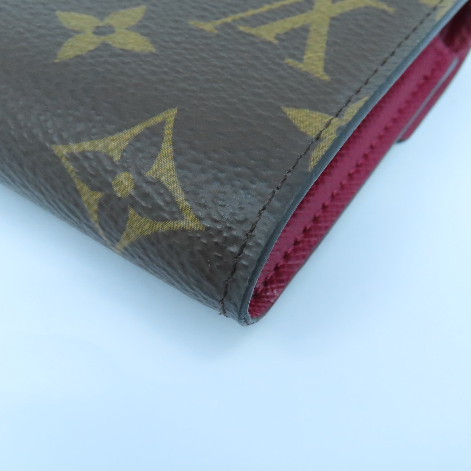 LOUIS VUITTON Monogram Victorine Wallet金扣錢包啡色/酒紅色