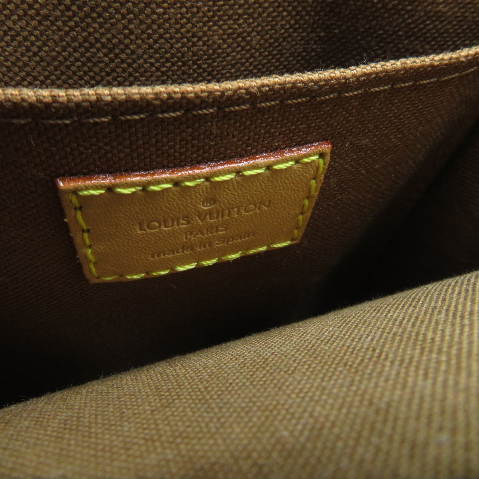 LOUIS VUITTON Monogram Petit Sac Plat金扣手挽肩背兩用袋啡色