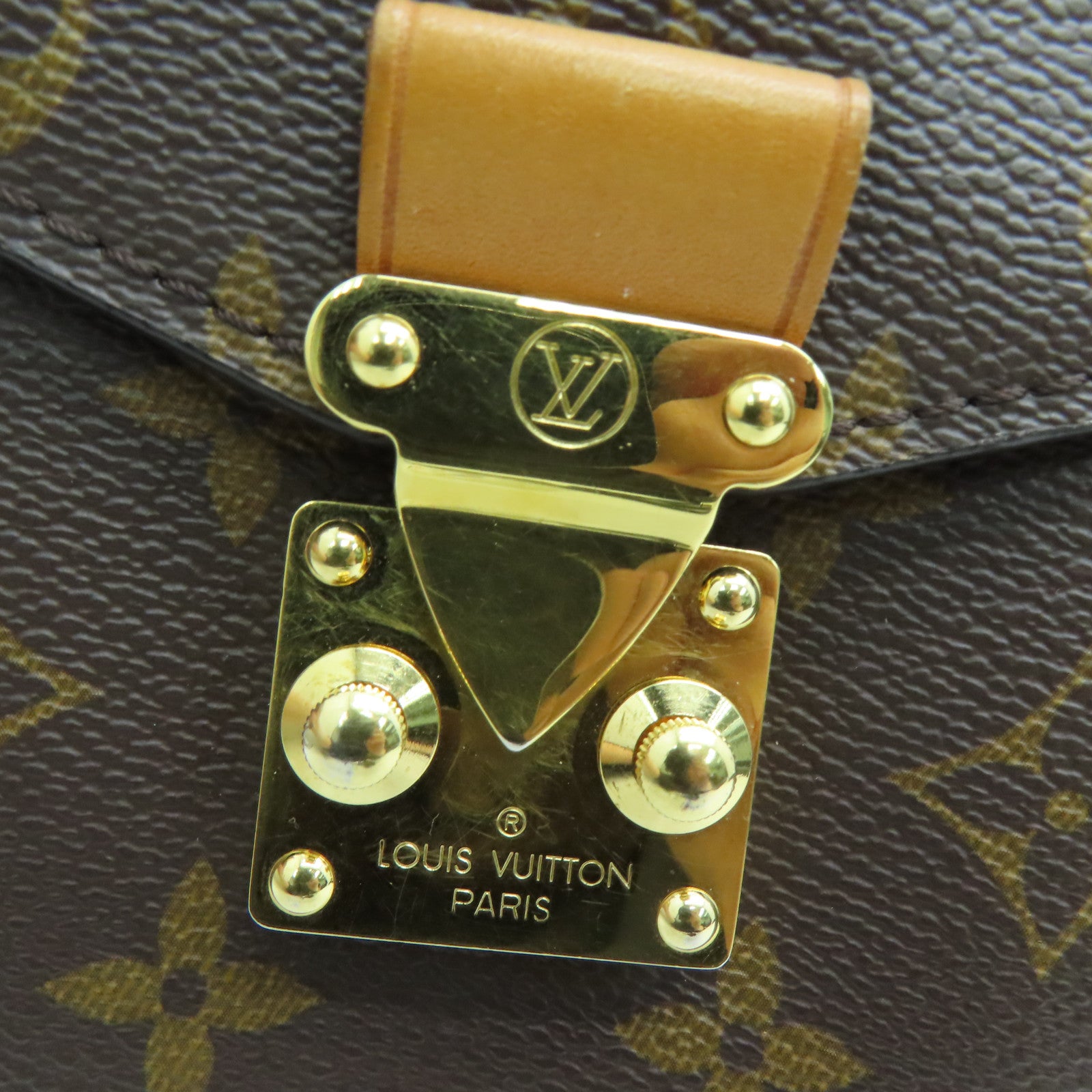 LOUIS VUITTON Monogram Pochette Metis Shoulder Bag Brown
